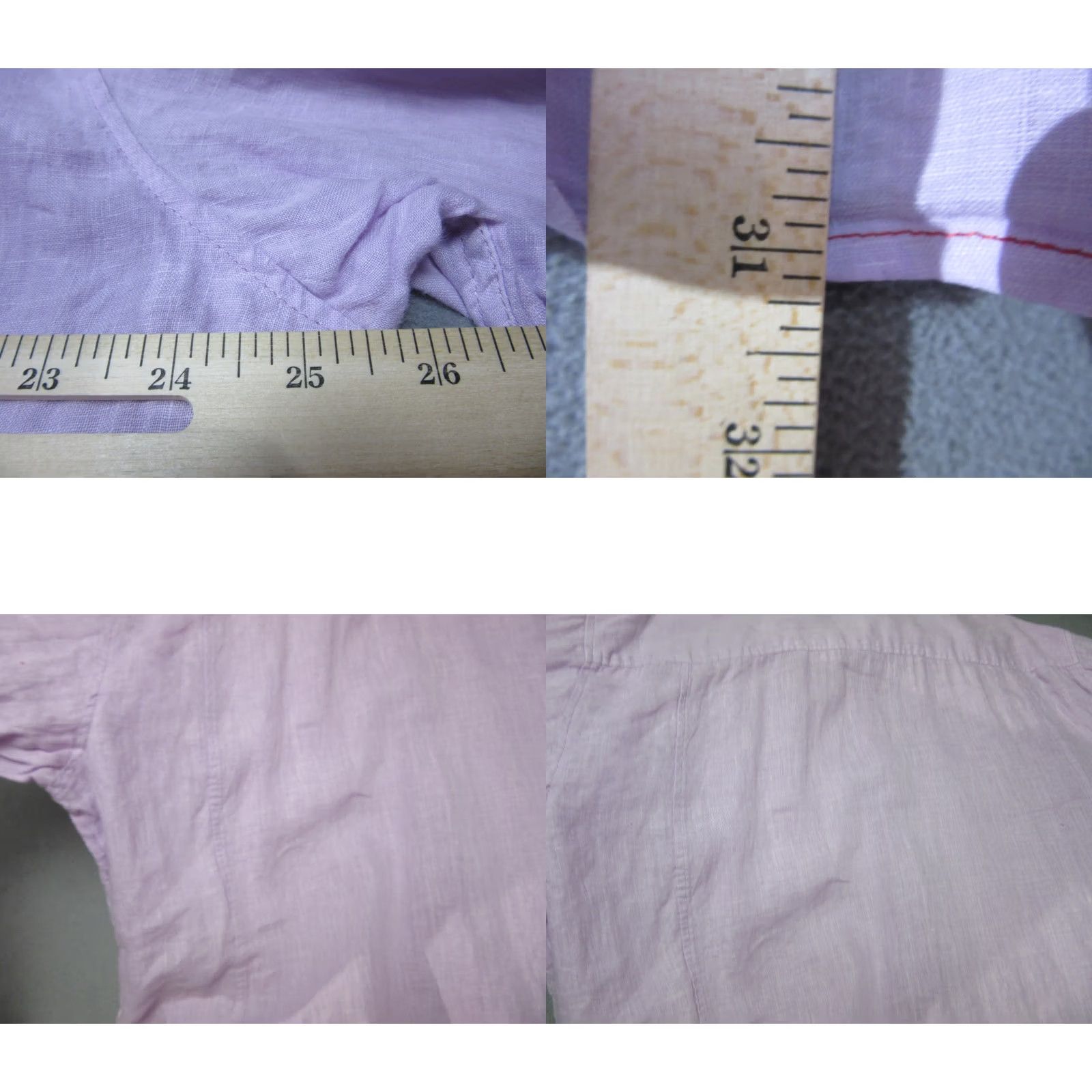 Logo 7 EQ Shirt Mens XL Purple Linen Integrity Every Garment Embroidered Logo Button Size US XL / EU 56 / 4 - 10 Thumbnail