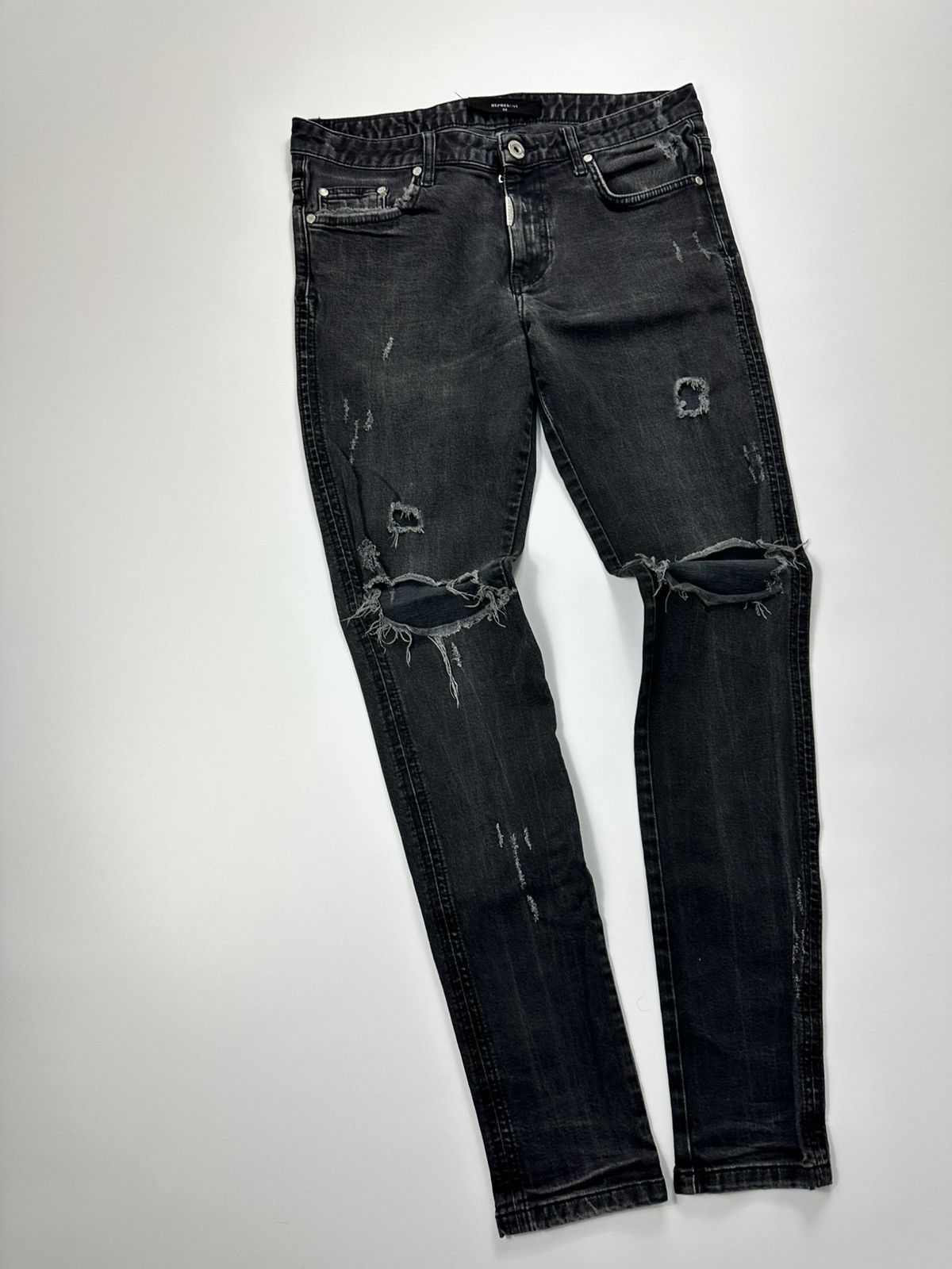 Represent Clo. Represent Skinny Slim Black Jeans Size US 32 / EU 48 - 3 Thumbnail