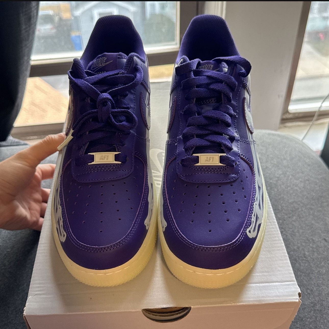 Nike Nike Air Force 1 Low Purple Skeleton Size US 9.5 / EU 42-43 - 3 Thumbnail