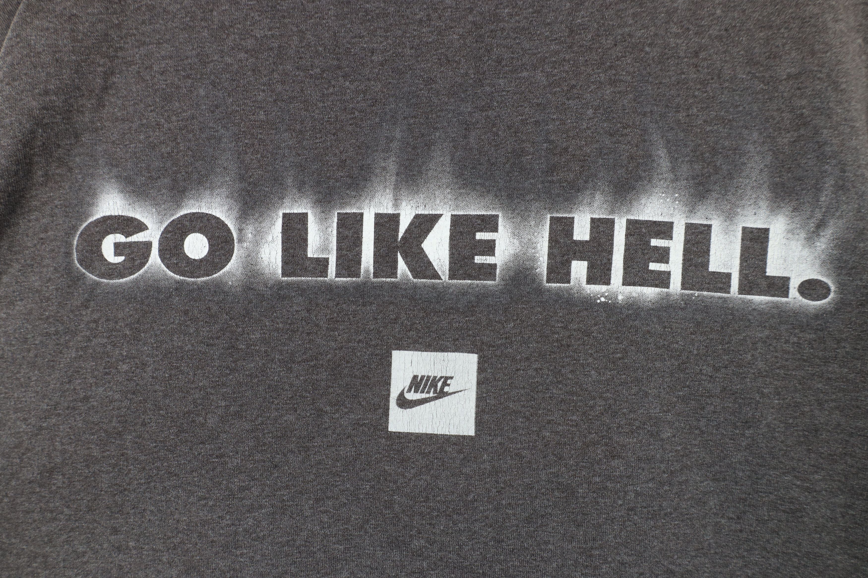 Nike × Vintage Vintage 90s Y2K Nike Center Swoosh Short Sleeve T-Shirt Size US XXL / EU 58 / 5 - 9 Thumbnail