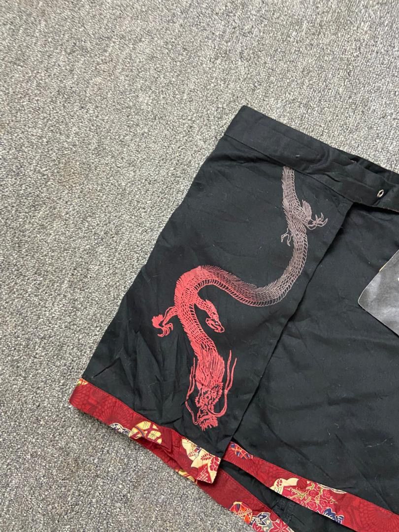 Japanese Brand S-Inc Kikou Embroidered Dragon Mini Skirt (204) Size 36" / US 14 / IT 50 - 9 Thumbnail