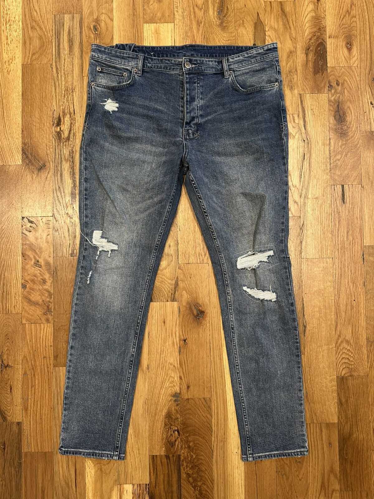 Ksubi Ksubi Knee Patched Dark Blue Denim Jeans Size 38 Size US 38 / EU 54 - 1 Thumbnail