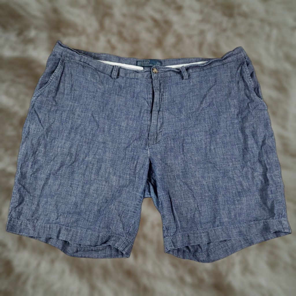 Ralph Lauren VINTAGE Ralph Lauren Shorts Mens Size 42 Chino Flat Front Blue Casual Classic Summer Size US 42 / EU 58 - 1 Thumbnail