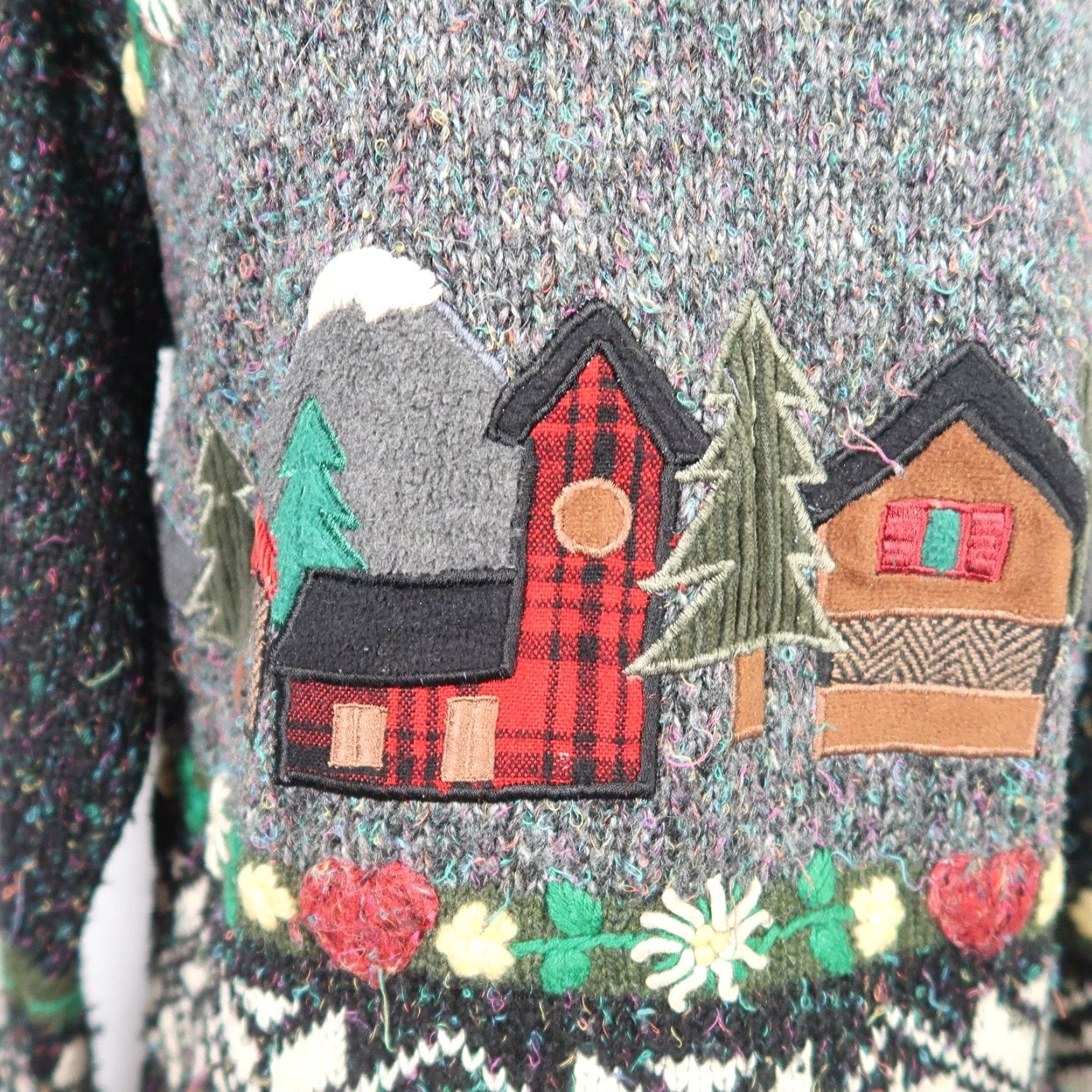 Vintage VINTAGE 90s PBJ SPORT Embroidered Snowflake Knit Sweater Womens S Black Winter Pullover High Neck Size S / US 4 / IT 40 - 3 Thumbnail