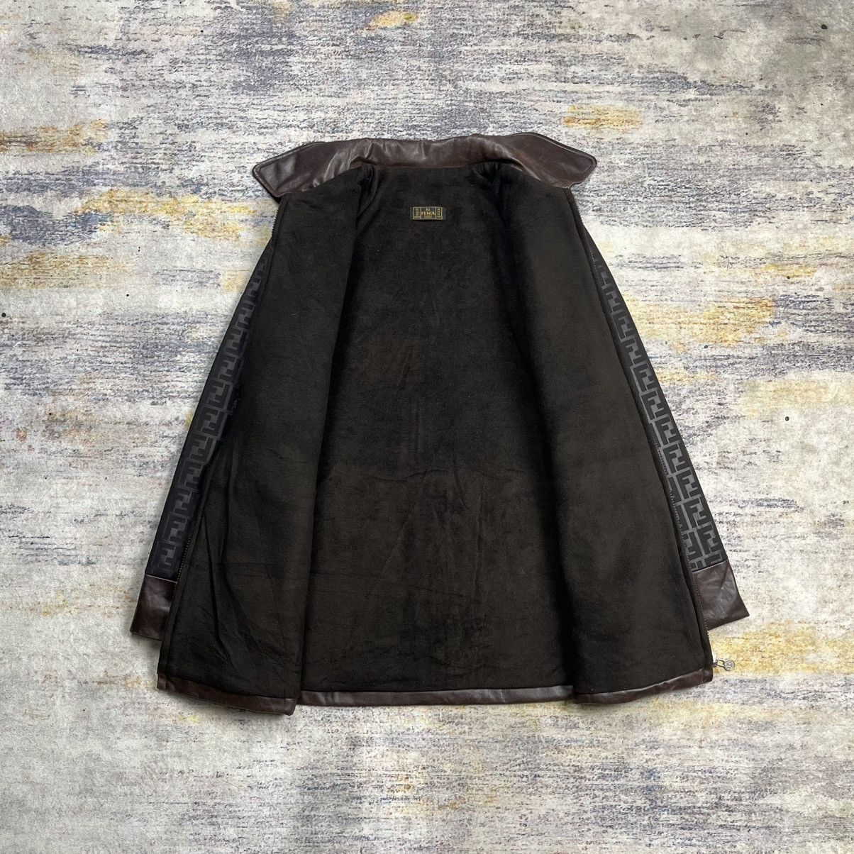 Fendi Vintage 90s Fendi monogram jacket mix leather Made in Italy Size US M / EU 48-50 / 2 - 8 Thumbnail