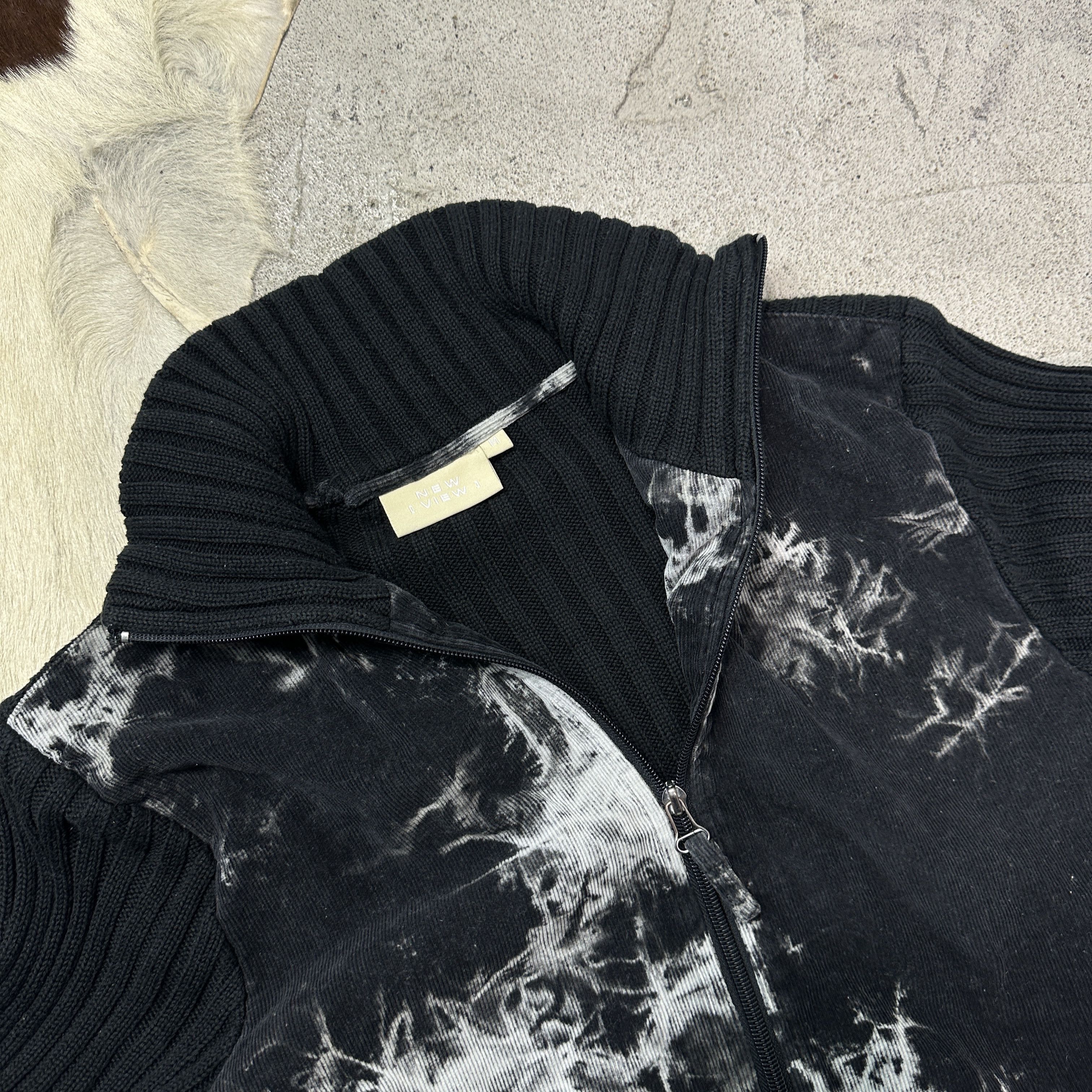 Vintage Vintage Acid Bleach Ribbed Turtle Neck Zip Sweater 00s Size US M / EU 48-50 / 2 - 4 Thumbnail