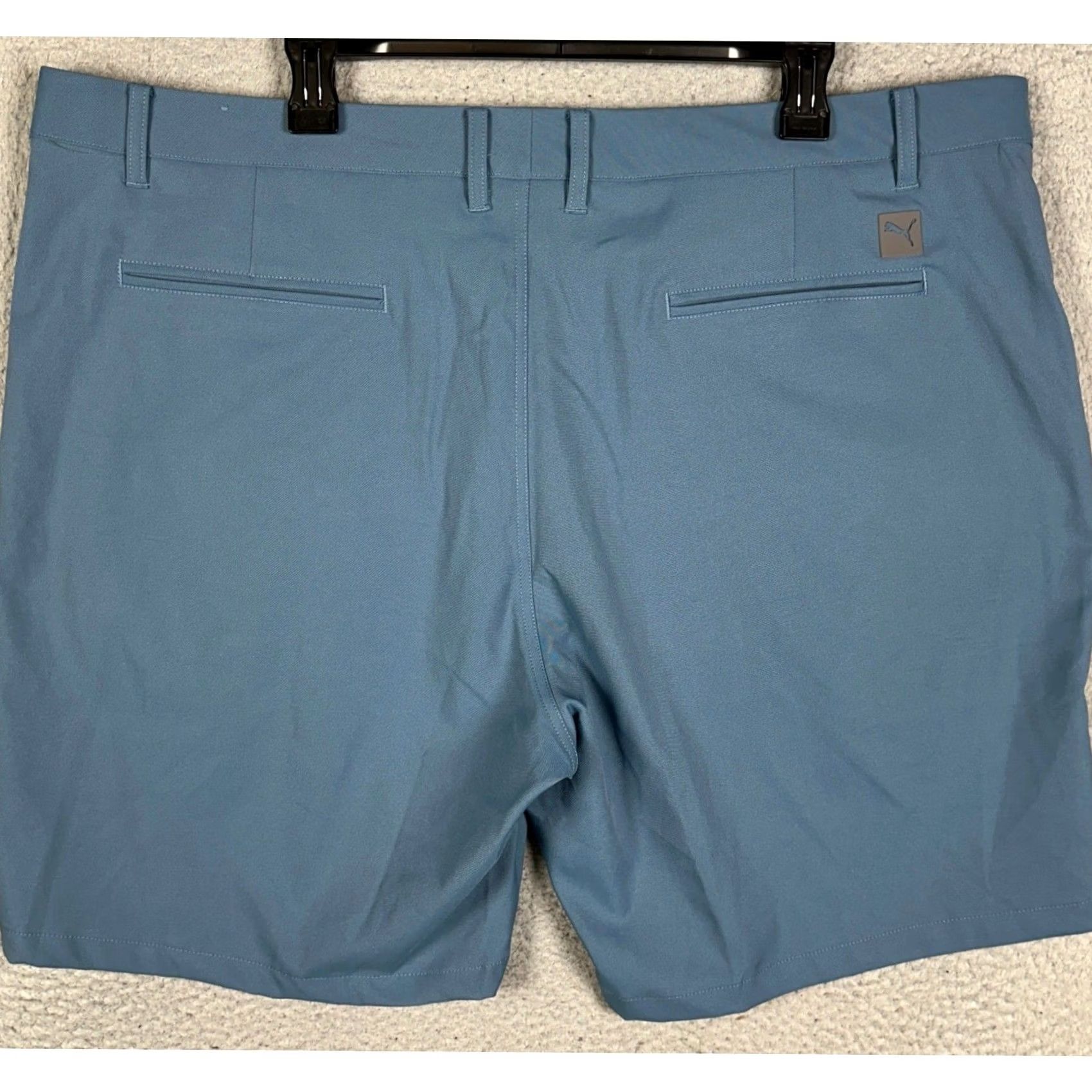 Puma Puma Golf Shorts Mens 42 Blue Grey Performance Chinos Flat Front Athletic Logo Size US 42 / EU 58 - 2 Thumbnail