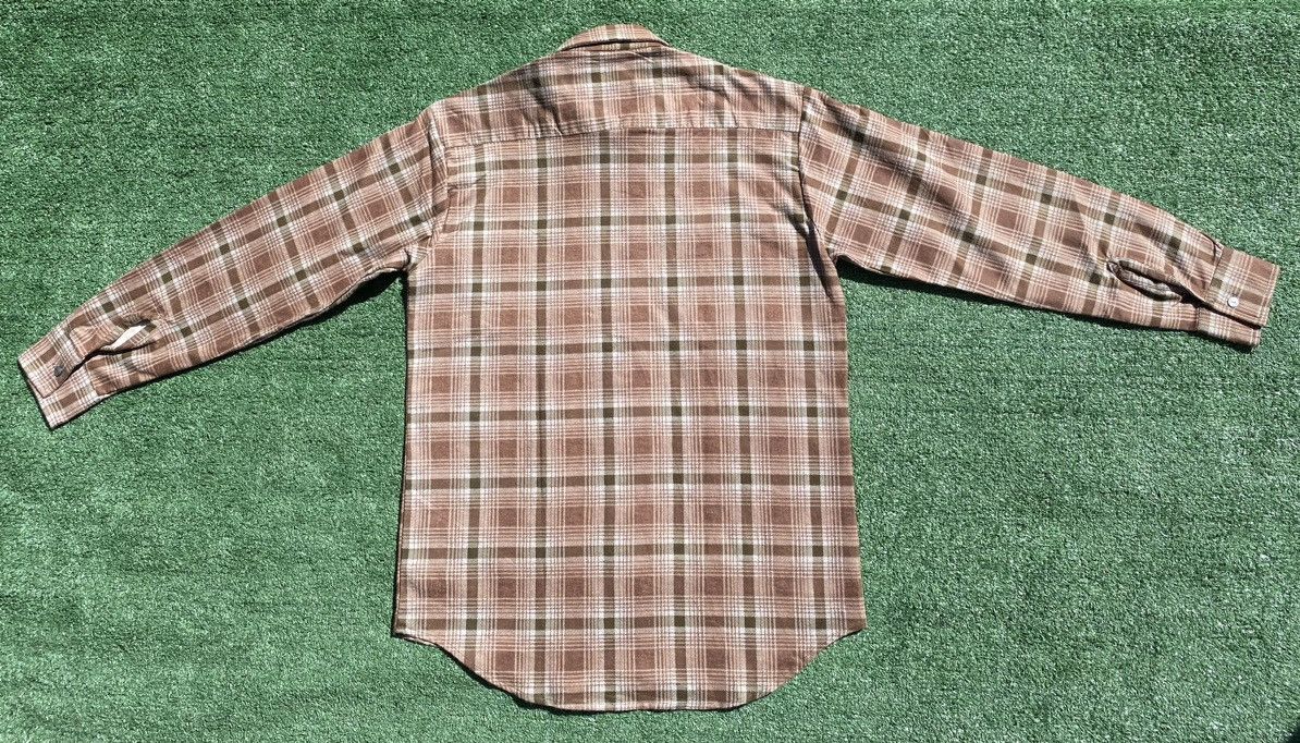 Vintage Vintage 60’s Sanforized Brown Flannel Lightweight Shirt Size US M / EU 48-50 / 2 - 9 Thumbnail