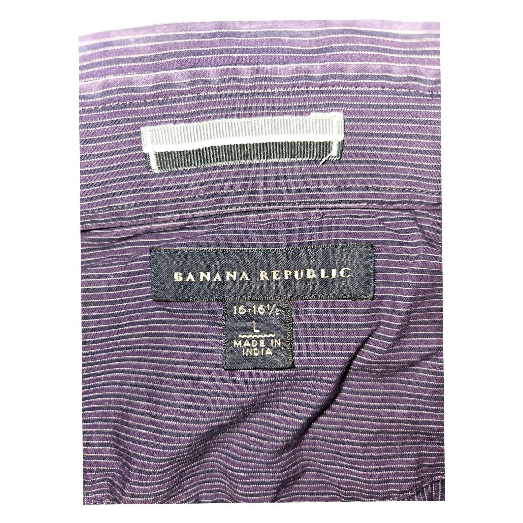 Banana Republic VINTAGE Banana Republic Pearl Snap Shirt Men L Purple Striped Preppy Western Cowboy Button-Up Size US L / EU 52-54 / 3 - 2 Thumbnail