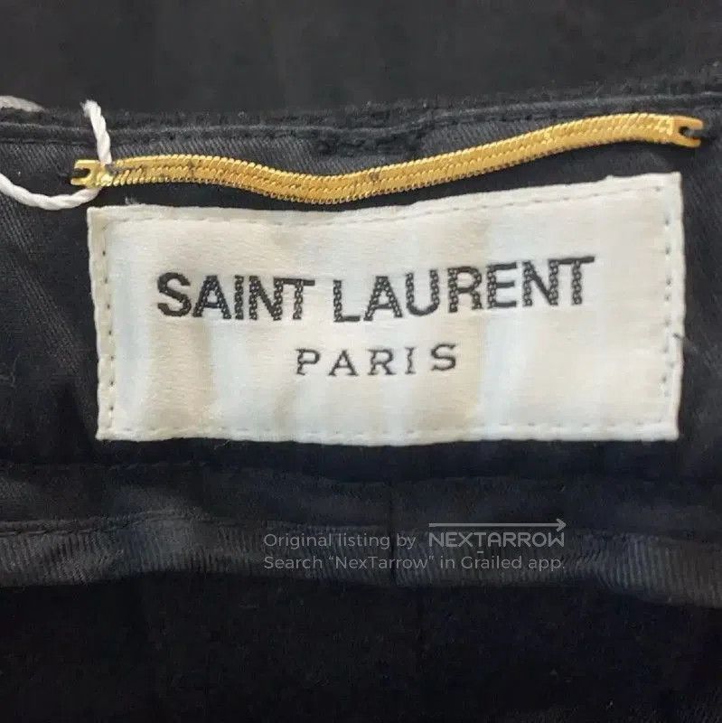 Yves Saint Laurent Yves Saint Laurent Black Cotton Casual Pants . Size 27" / US 4 / IT 40 - 3 Thumbnail