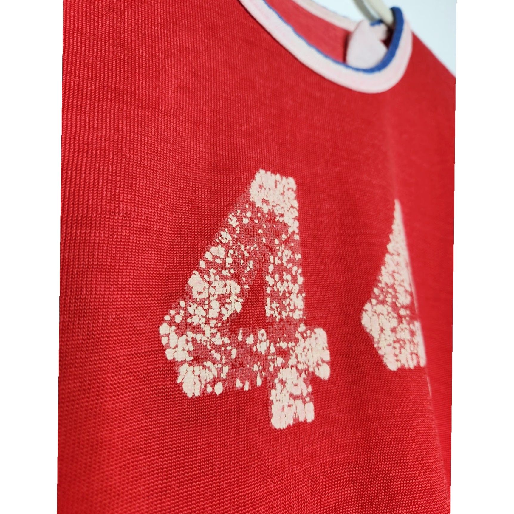 Vintage VINTAGE Rawlings Red Shirt Top Shirt Unisex Adults S Red 50s 60s Rare Numbers Stripe Sports Size US S / EU 44-46 / 1 - 4 Thumbnail
