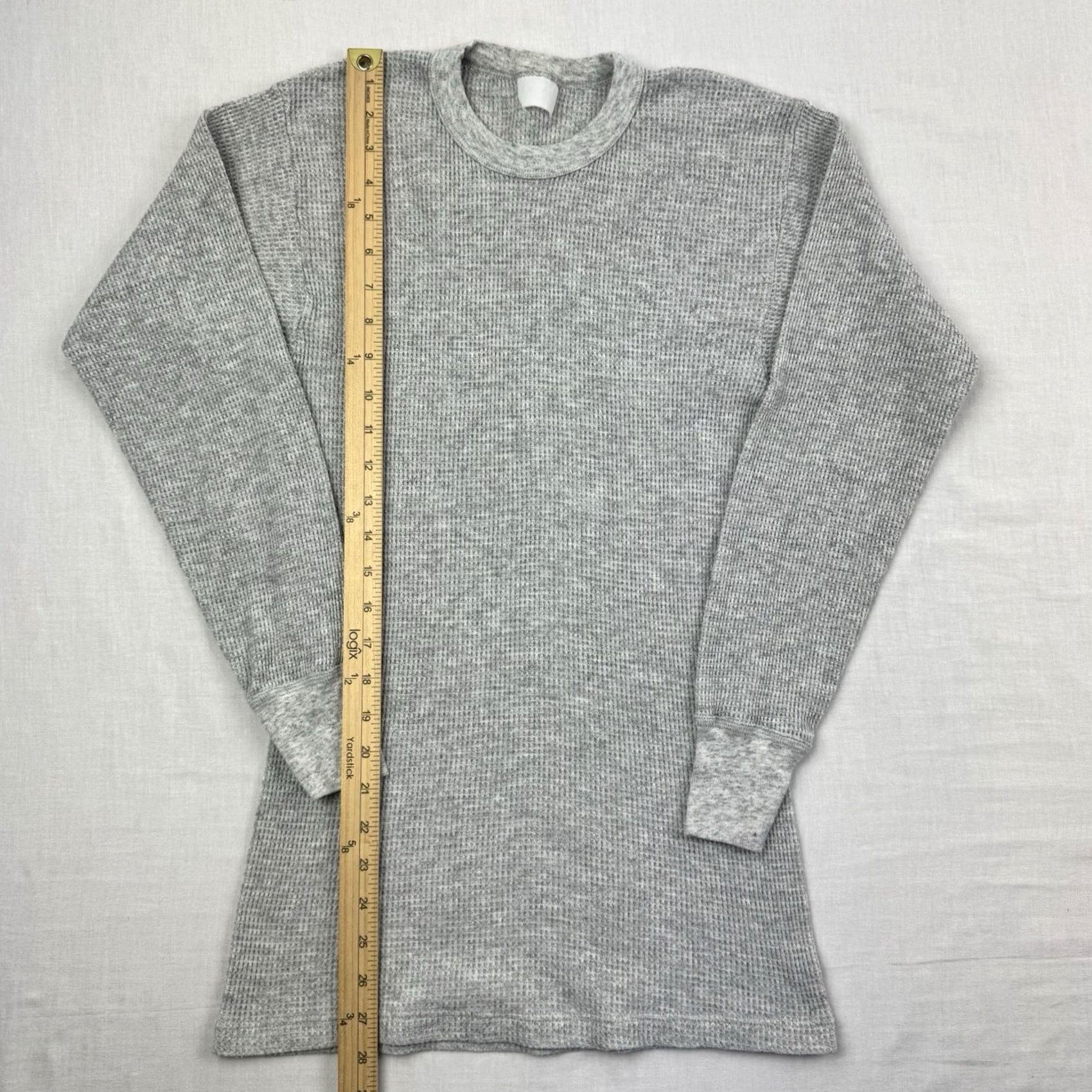 Vintage VINTAGE American Thermal Shirt XL Gray Adult Long Sleeve Crew Neck Hipster 80s Grunge Boy? Mens Size US XL / EU 56 / 4 - 3 Thumbnail