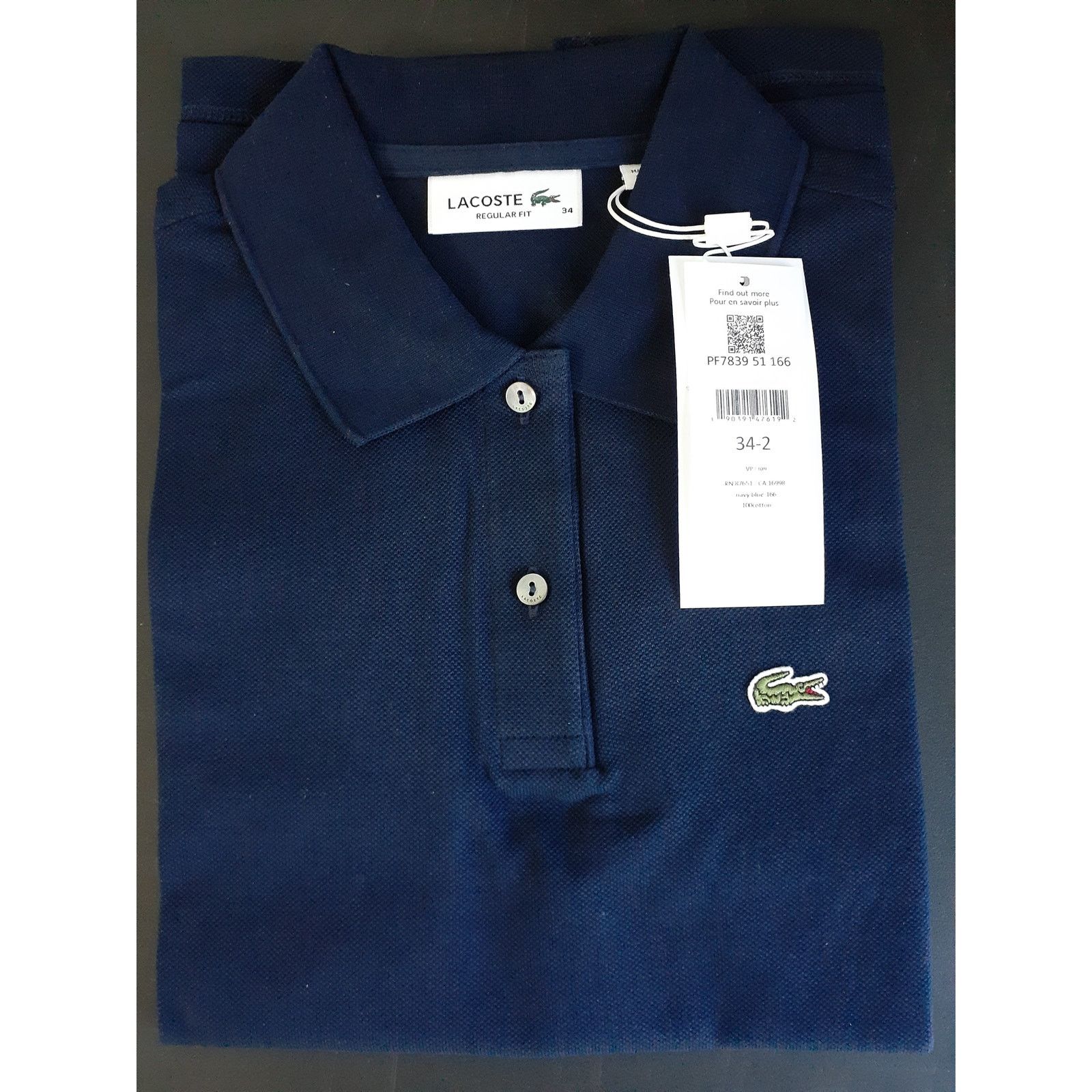 Lacoste Lacoste Women's Regular Fit Soft Cotton Petit Polo Navy 2 Size XS / US 0-2 / IT 36-38 - 3 Thumbnail
