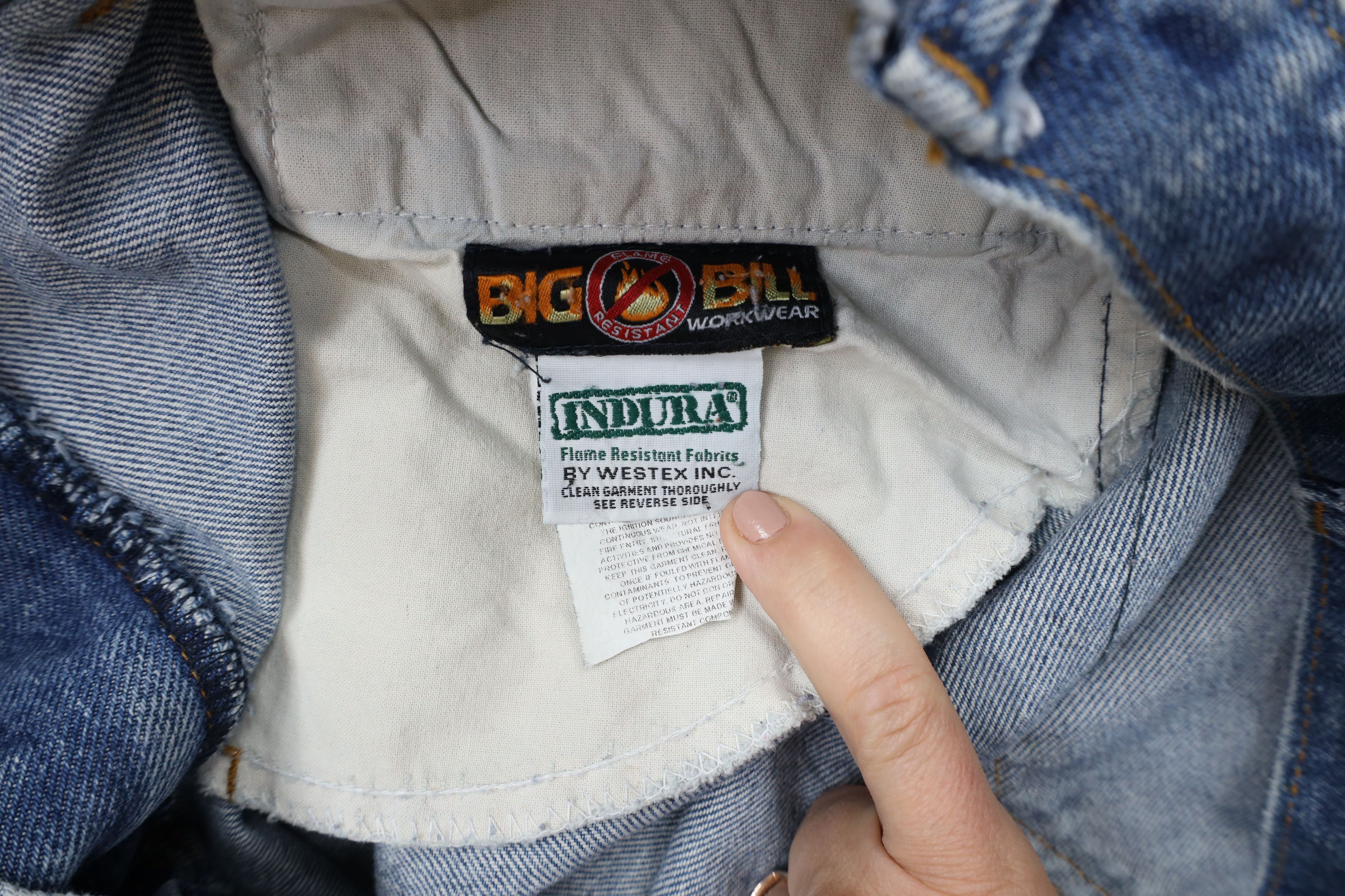 Vintage Vintage Big Bill FR HRC 2 Flame Resistant Work Jeans Blue Size US 38 / EU 54 - 10 Thumbnail