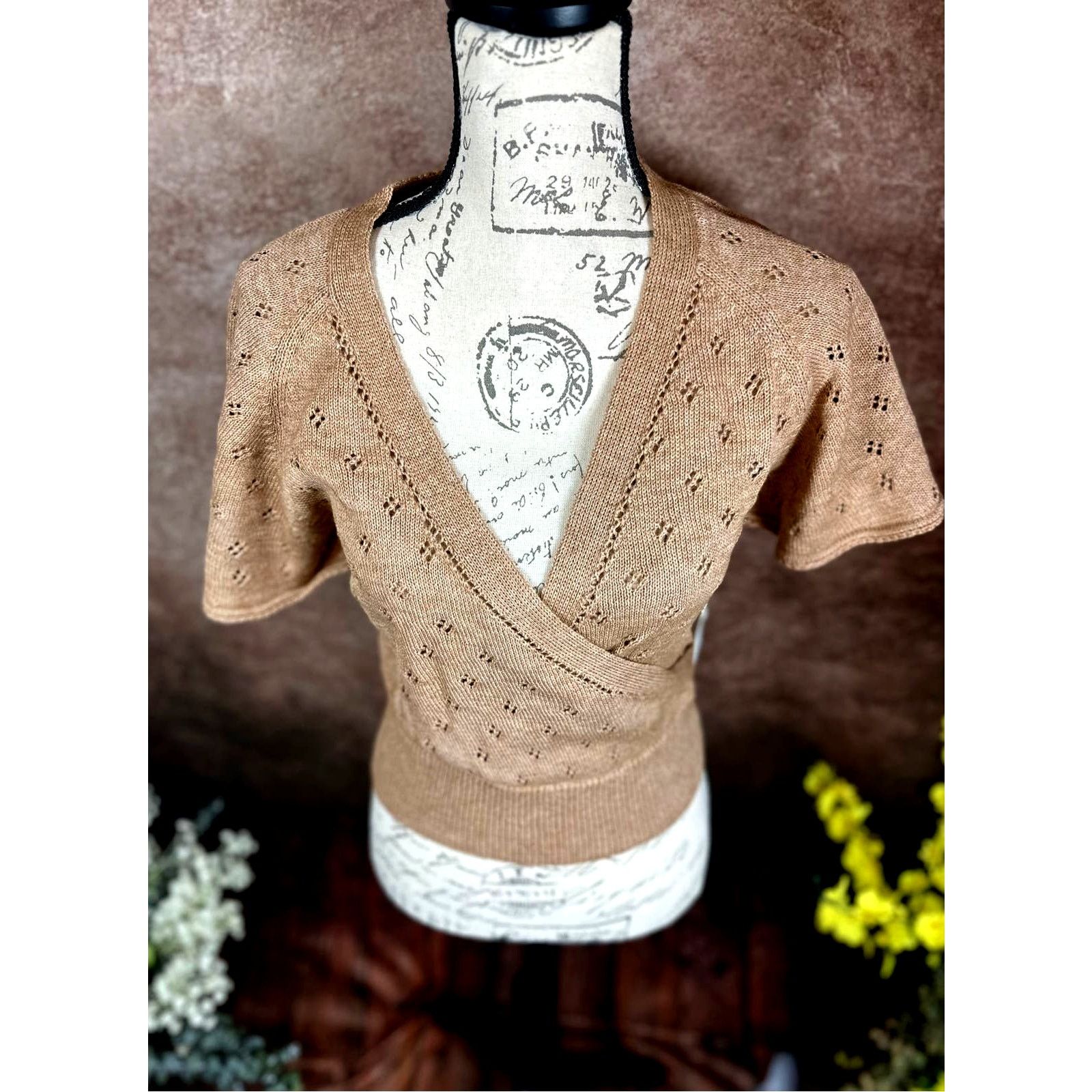 Other St Roche Ballet Top Cotton Superfine Alpaca Caramel S Size S / US 4 / IT 40 - 8 Thumbnail