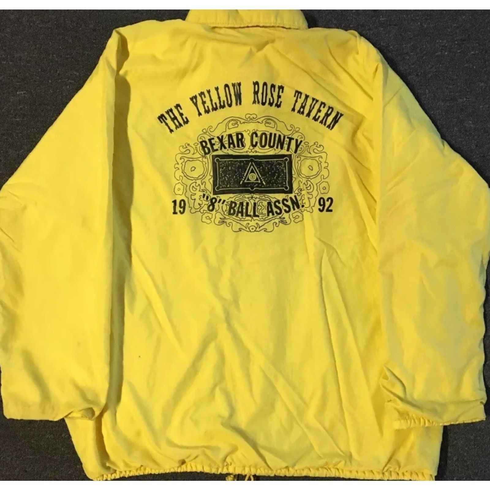 Vintage VINTAGE 90s Yellow Rose Tavern Faded Distress Pool Hall Jacket XL Grunge Bowling Bar Size US XL / EU 56 / 4 - 2 Thumbnail