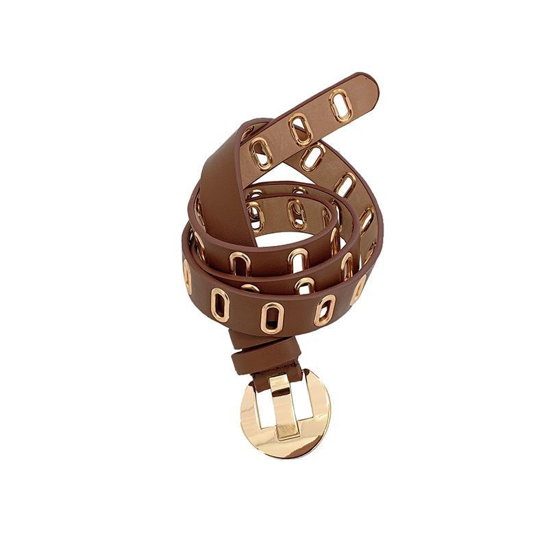 Designer Hip-hop Vintage Belt Riveted Belts Menswear Accessories Size ONE SIZE - 5 Thumbnail