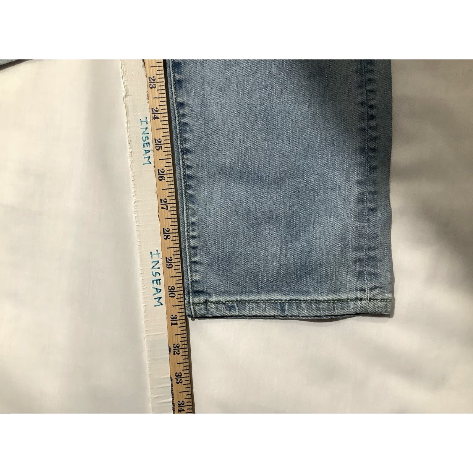 Vintage revolt Jeans Slim Active R/S Stretch Denim Blue Mens 32 Inseam 31 Regular Fit 30x31 Straight Casual Distressed Size US 32 / EU 48 - 8 Thumbnail
