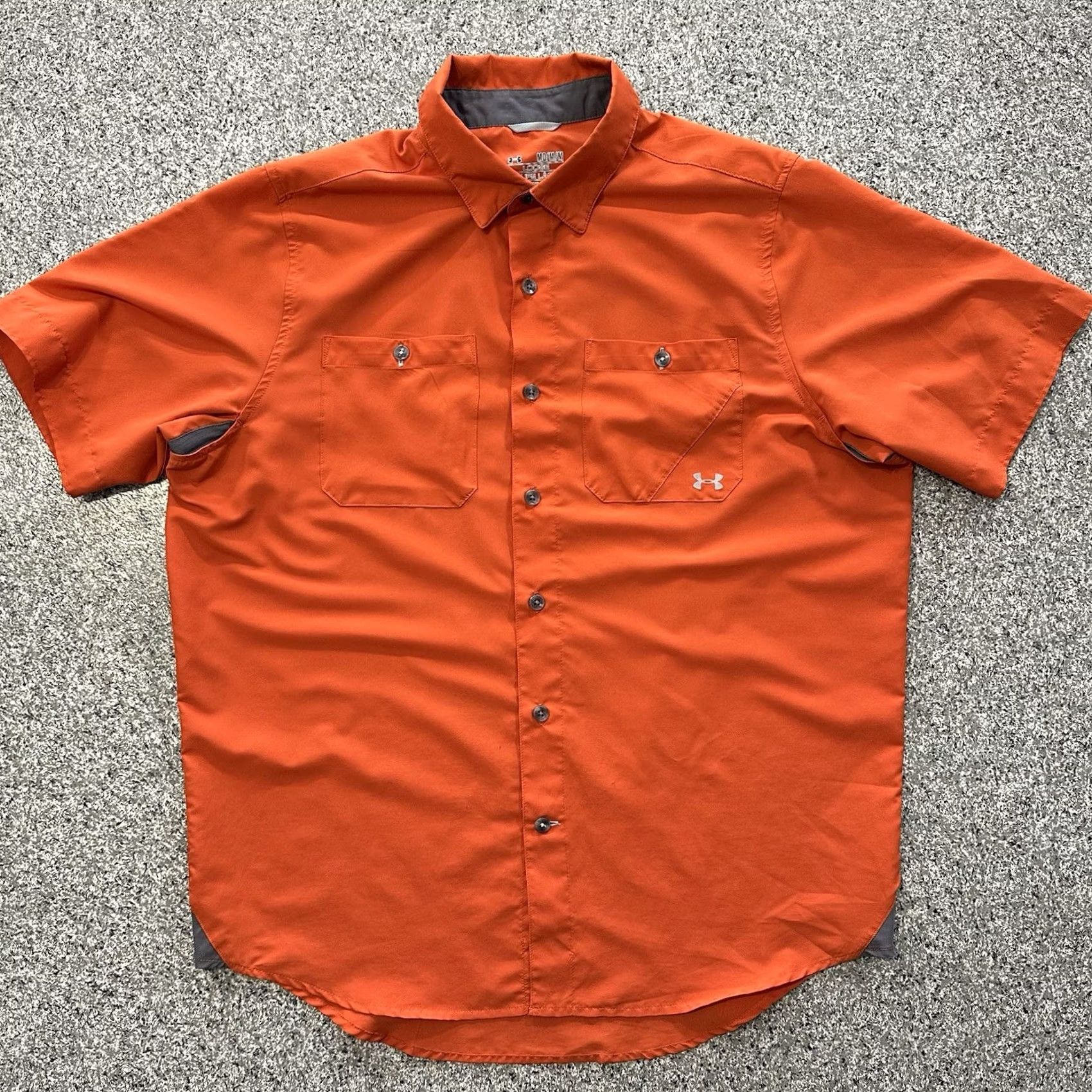 Under Armour Under Armour Shirt Mens M Orange SS Loose Fit Chesapeake Outdoor Fishing Work Size US M / EU 48-50 / 2 - 2 Thumbnail