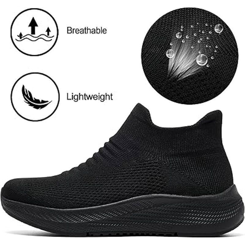Other Shulook Women's 6.5 Black Mesh Slip-On Comfort Walking Shoes Size US 6.5 / IT 36.5 - 3 Thumbnail