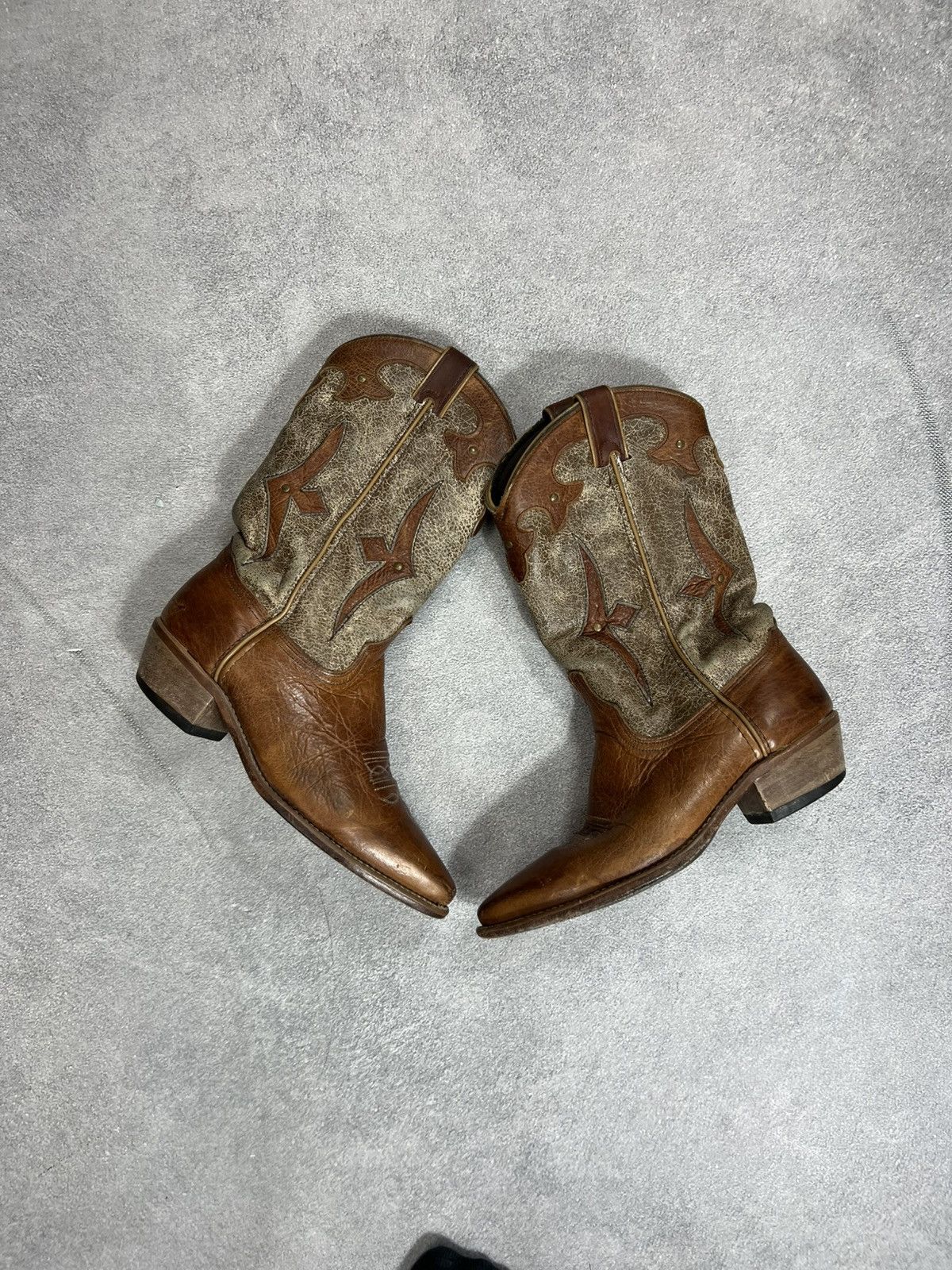 Other MOTO WESTERN GUIDI BUFFALO STYLE LEATHER BOOTS 90s Size US 9 / EU 42 - 5 Thumbnail