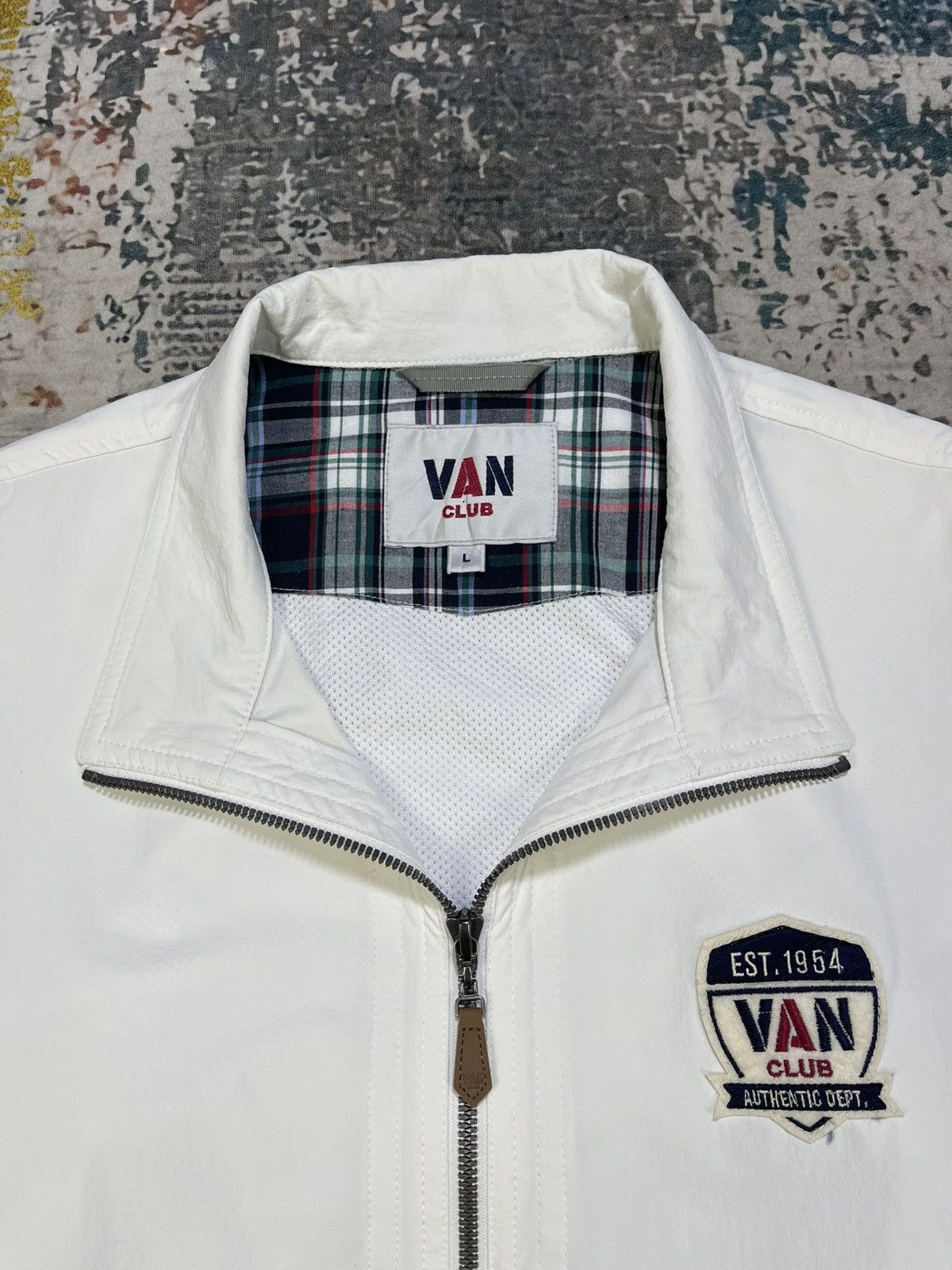 Van Van Club Zip Up Stretched Nylon Windbreaker Jacket Size US M / EU 48-50 / 2 - 12 Thumbnail