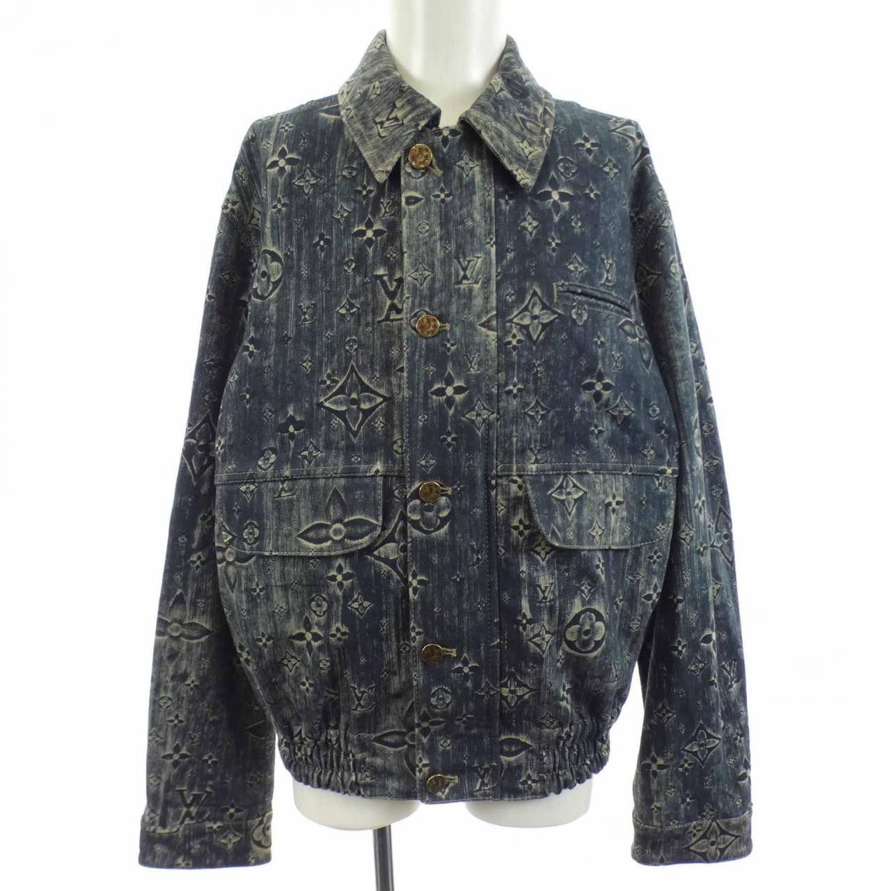 Louis Vuitton Louis Vuitton Louis Vuitton Monogram Denim Jacket Textile Outerwear HOA02WTC6 DUTY FREE for USA Size ONE SIZE - 1 Thumbnail