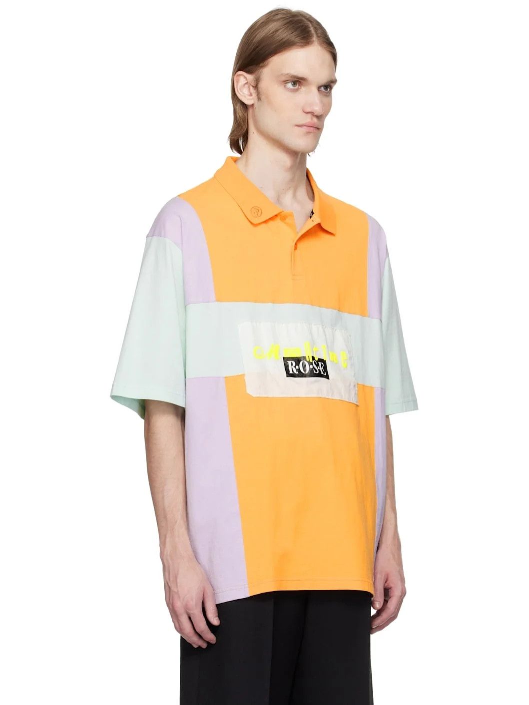 Martine Rose Multicolour Panelled Oversized Logo Polo Size US XS / EU 42 / 0 - 4 Thumbnail