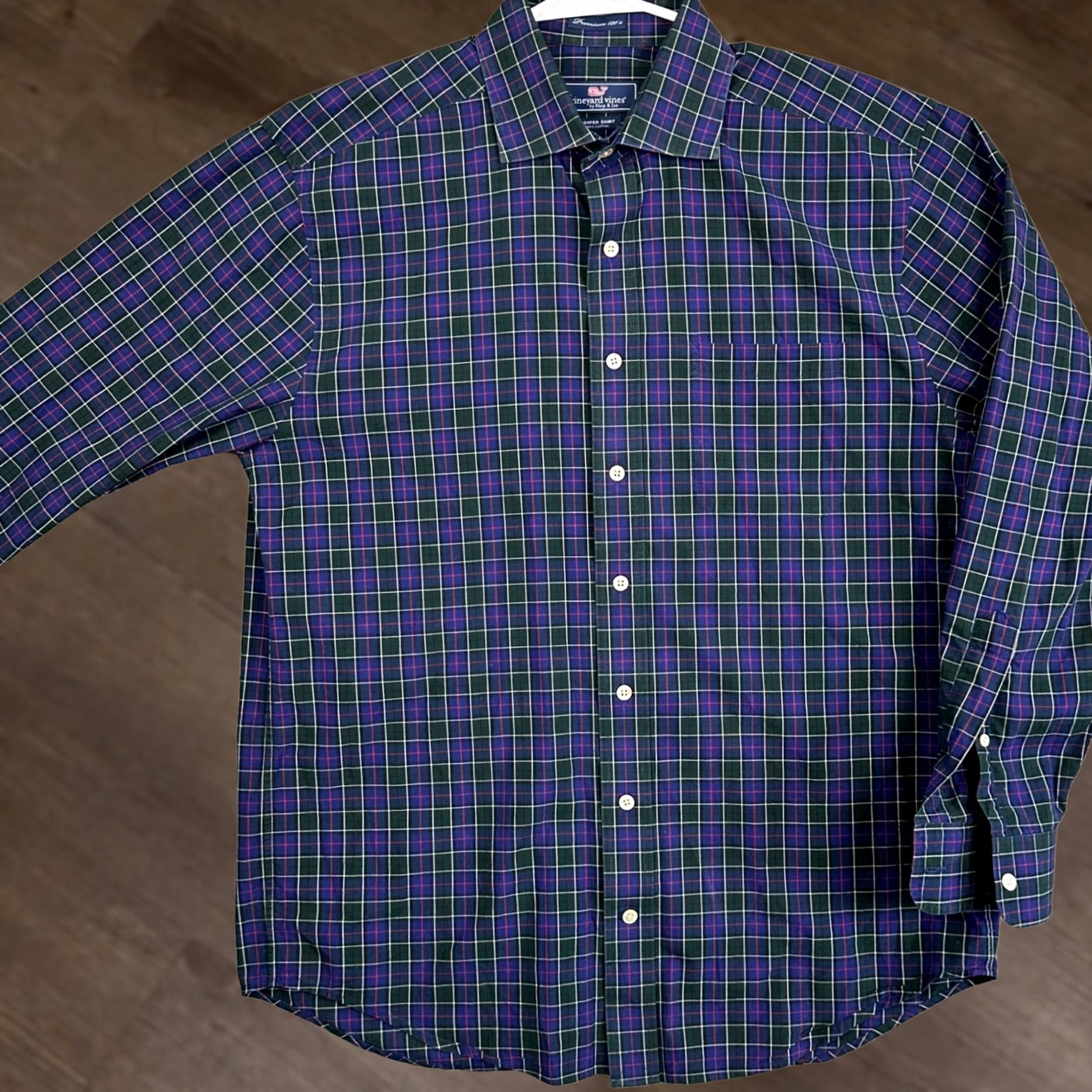 Vineyard Vines Vineyard Vines Mens Medium Cooper Shirt Button Up Blue Green Plaid Pocket EUC Size US M / EU 48-50 / 2 - 1 Thumbnail