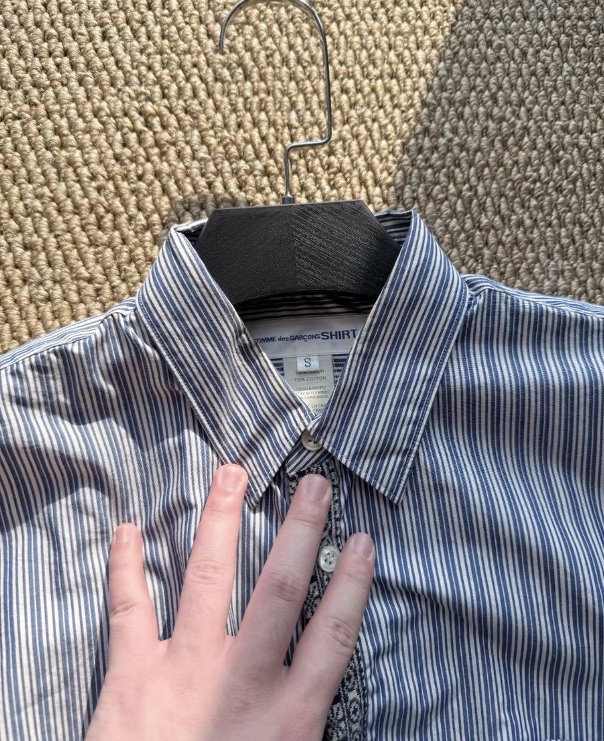 Comme des Garcons COMME des GARÇONS Striped Ethnic Short Sleeve Shirt K23 Size US S / EU 44-46 / 1 - 4 Thumbnail