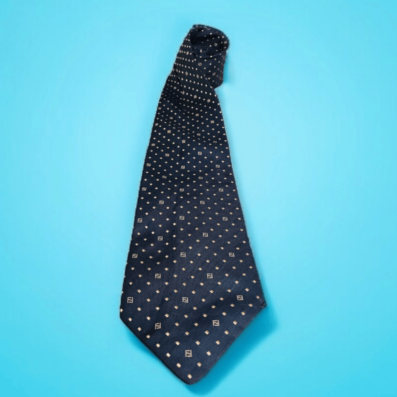 Fendi Fendi Monogram Silk Neckties Size ONE SIZE - 1 Thumbnail