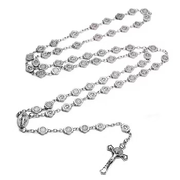 Jewelry Saint Benedict Rosary Necklace Chain Catholic Church Jesus Size ONE SIZE - 2 Thumbnail