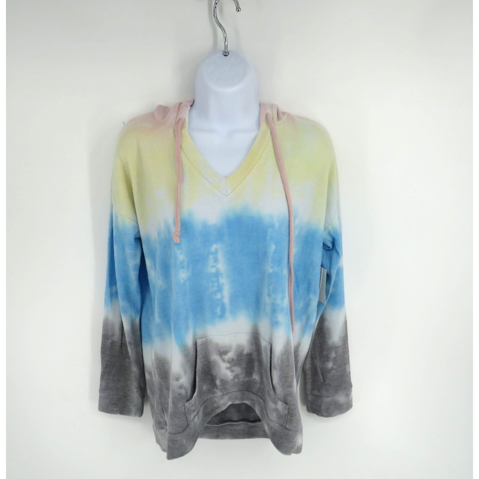 Other Theo & Spence Tie-Dye Hooded Sweatshirt V-Neck Pullover Medi Size M / US 6-8 / IT 42-44 - 1 Thumbnail