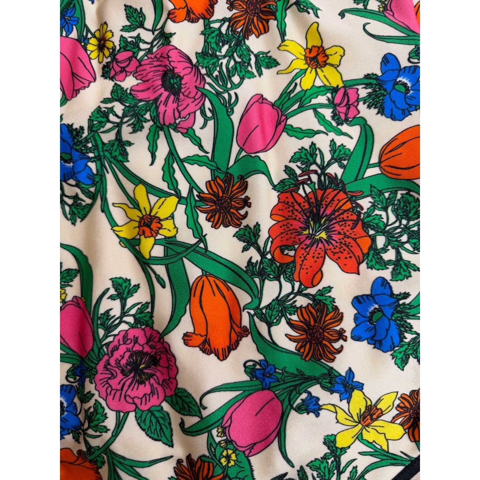 Gucci Gucci Floral Print Logo Criss Cross One Piece Swimsuit S Size S / US 4 / IT 40 - 9 Thumbnail