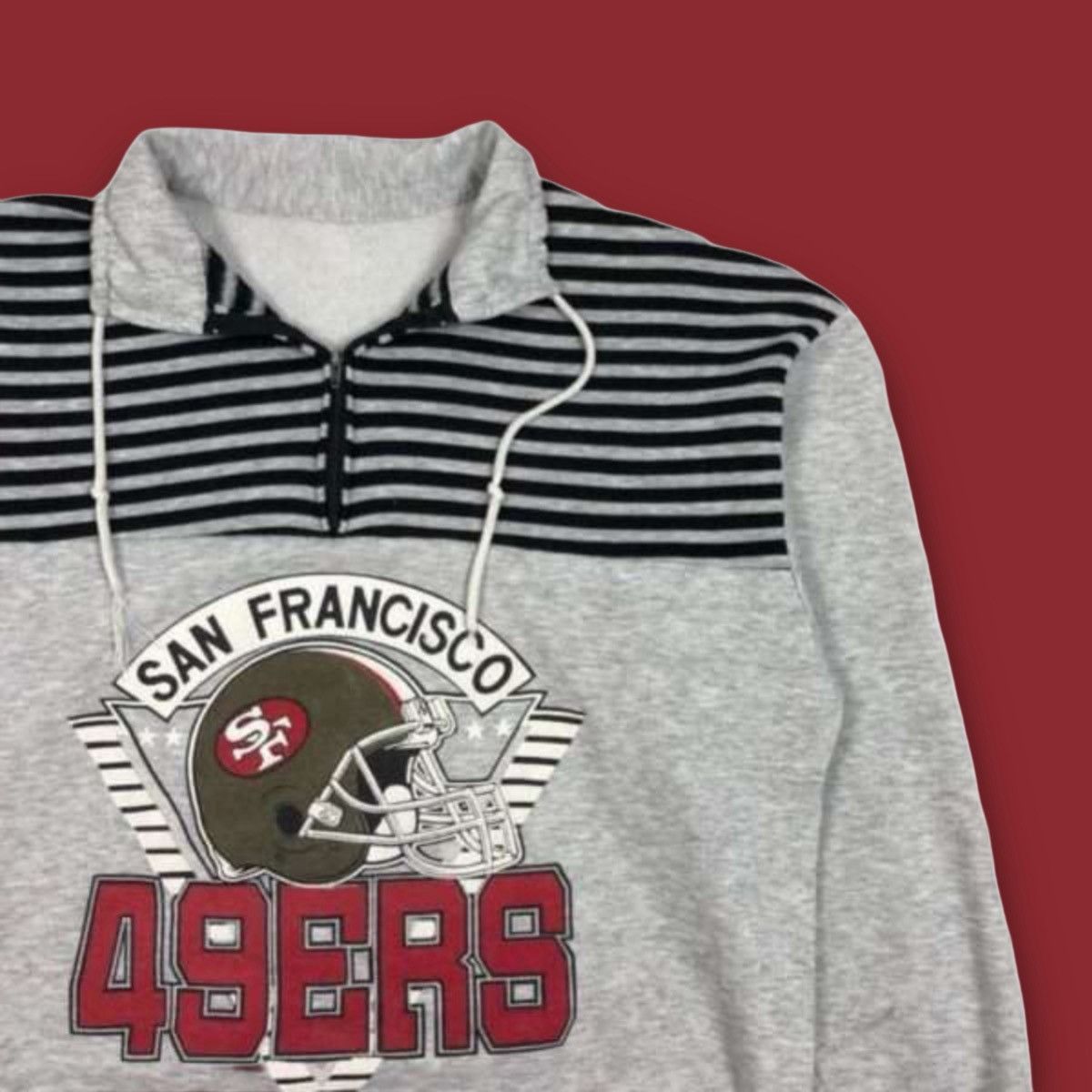 NFL vintage 90s 49ers san francisco zip sweater super bowl Size US XL / EU 56 / 4 - 3 Thumbnail