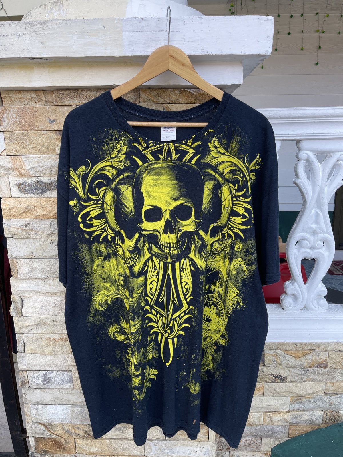 Affliction Last Drop🔥Rare🔥Vintage y2k Affliction Skulls ERD GRUNGE TEE Size US XXL / EU 58 / 5 - 1 Thumbnail