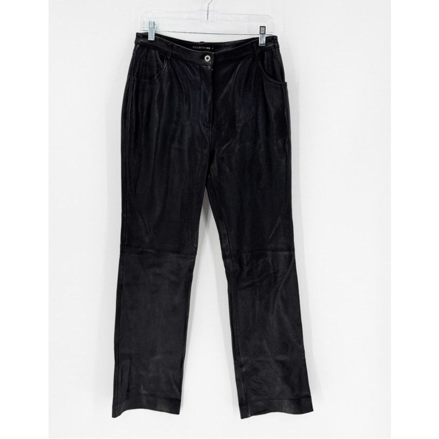 Other Industry black leather high waisted bootcut pant size 8 Size 30" / US 8 / IT 44 - 1 Thumbnail