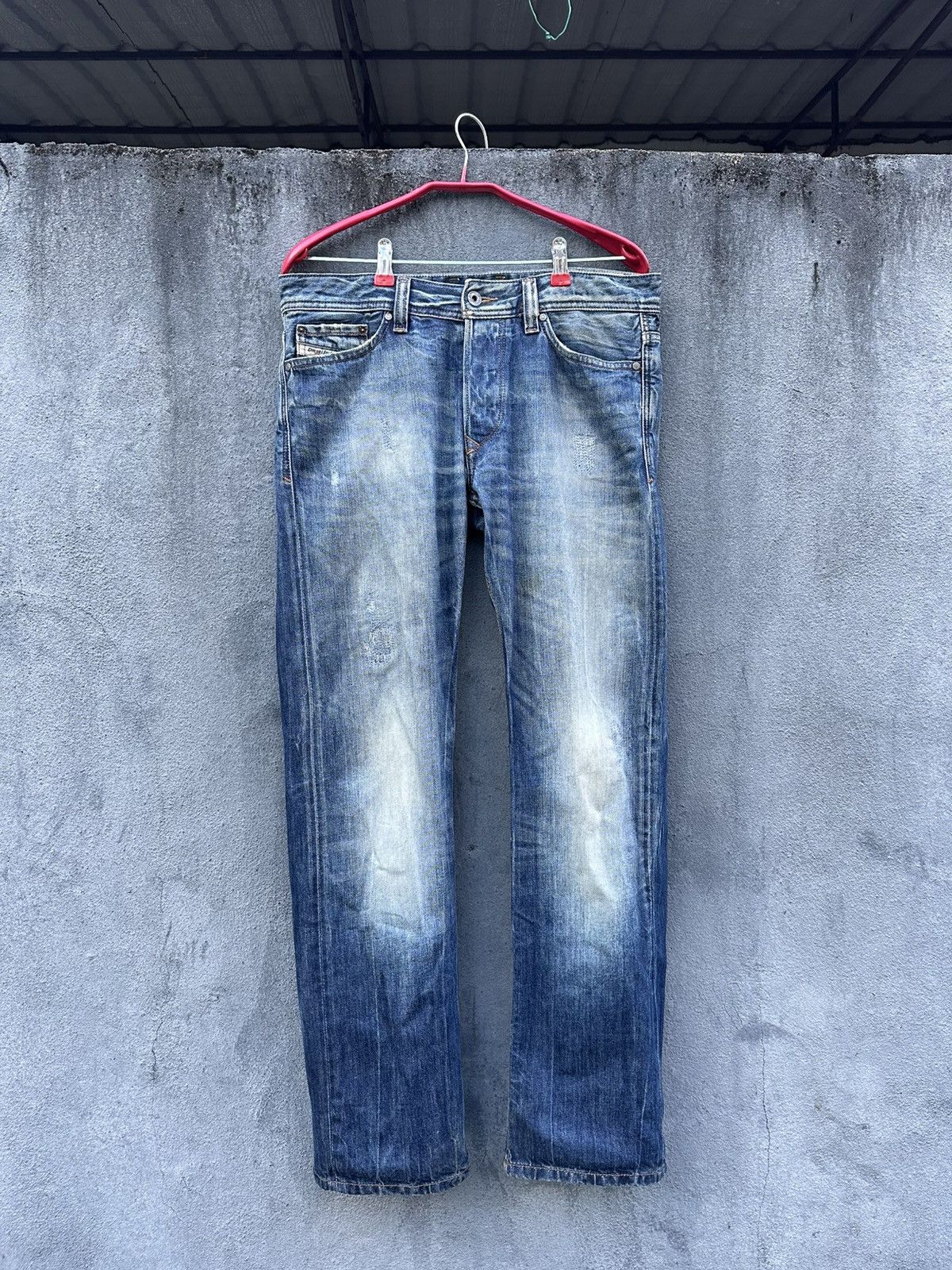 Diesel 👹Vintage Diesel Baggy Straight Cut Jeans Size US 32 / EU 48 - 3 Thumbnail