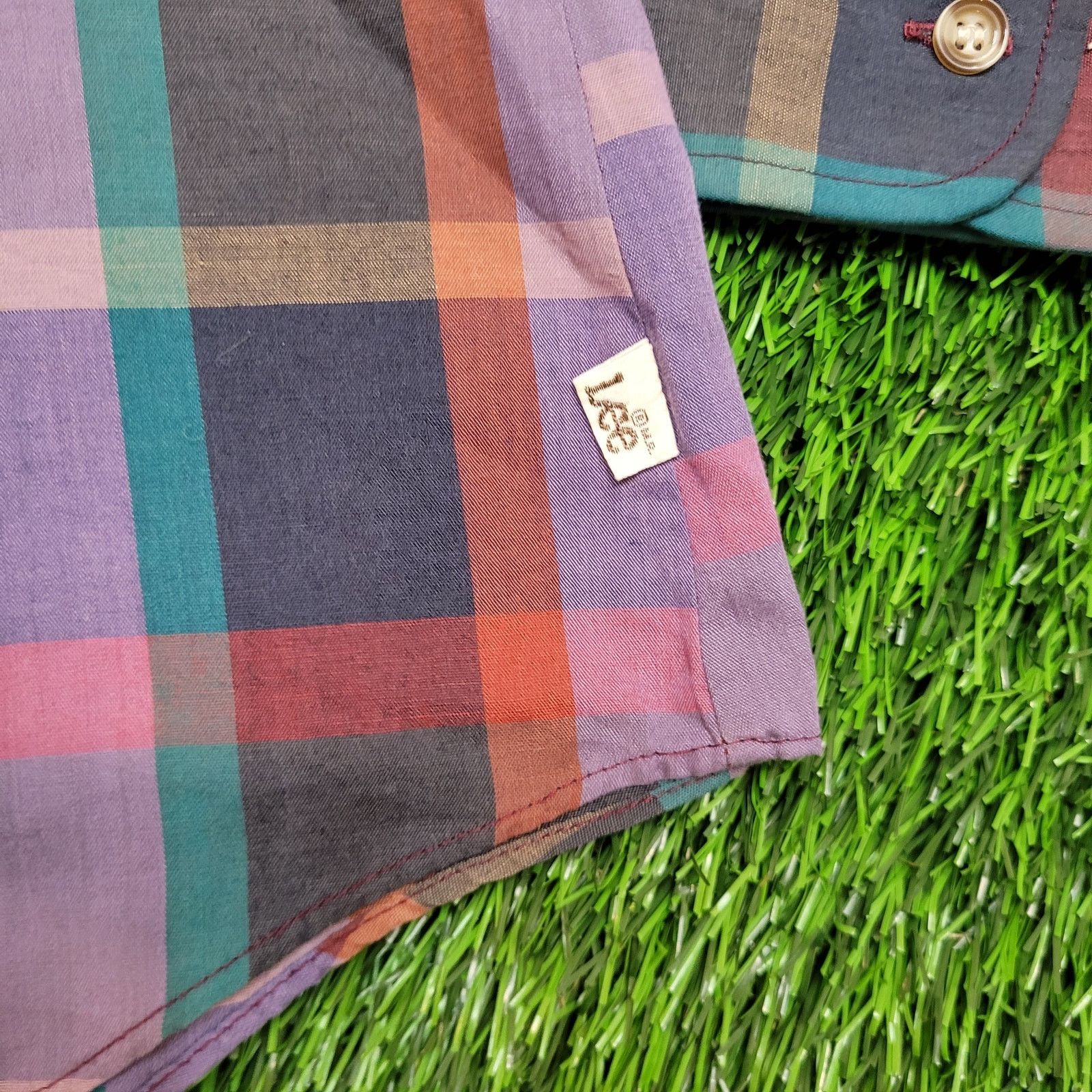 Lee VTG 80s Lee Vibrant Purple Plaid Button Down Shirt L 16.5 Size US L / EU 52-54 / 3 - 2 Thumbnail