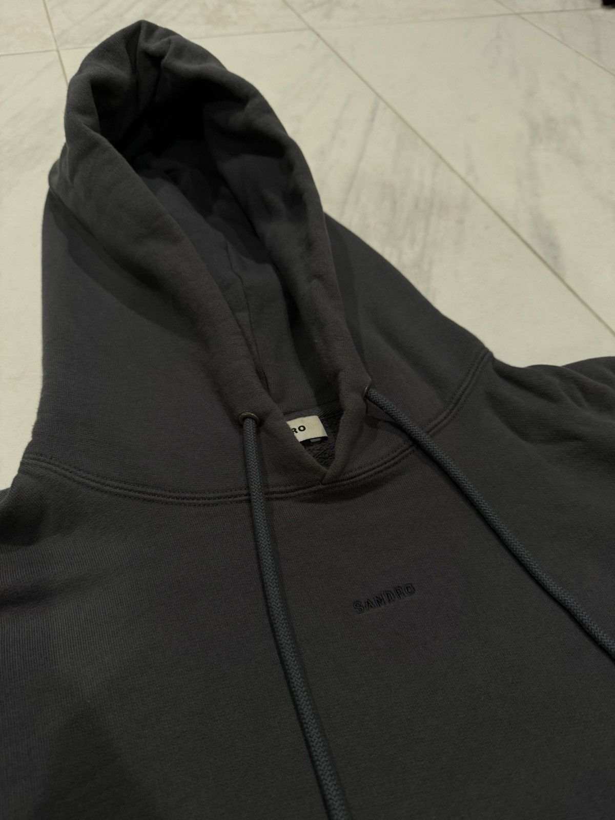 Sandro Sandro Paris Charcoal Label Hoodie Size US M / EU 48-50 / 2 - 3 Thumbnail