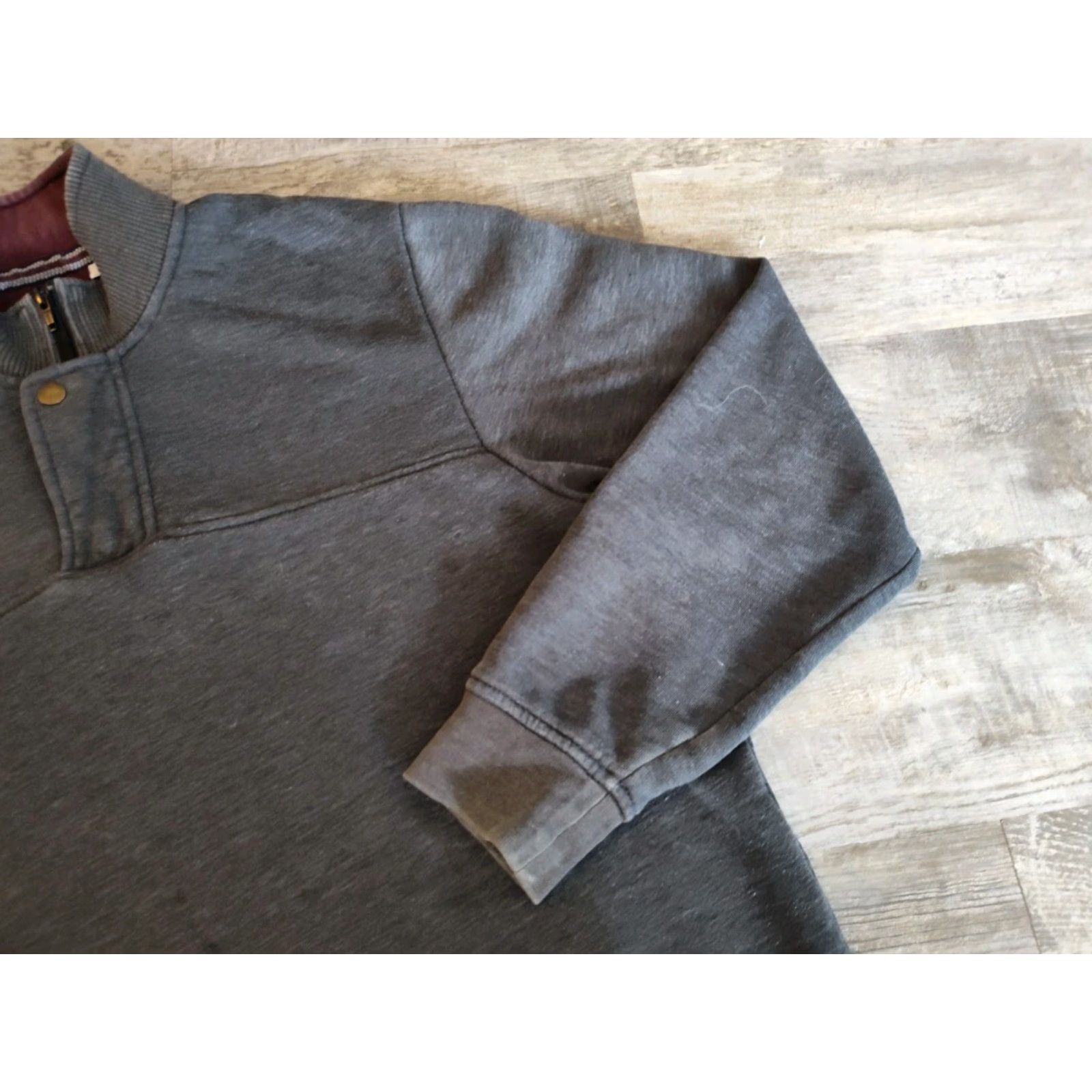 Orvis Orvis Men’s Pullover Sweatshirt Gray 1/4 Zip Snap Button L Fleece Lined Mock Neck Outdoorsmen Mens Size Large Size US L / EU 52-54 / 3 - 3 Thumbnail