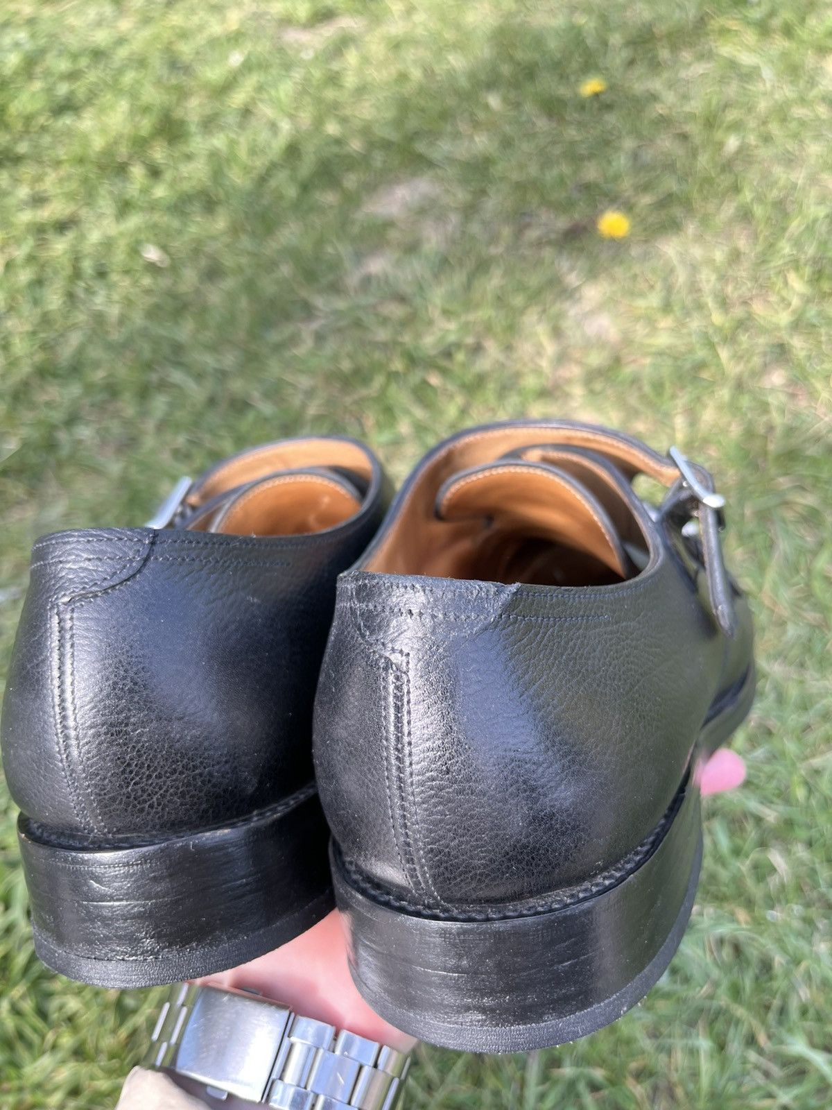 John Lobb John Lobb William Double Monk Strap Leather Shoes Size US 9.5 / EU 42-43 - 12 Thumbnail