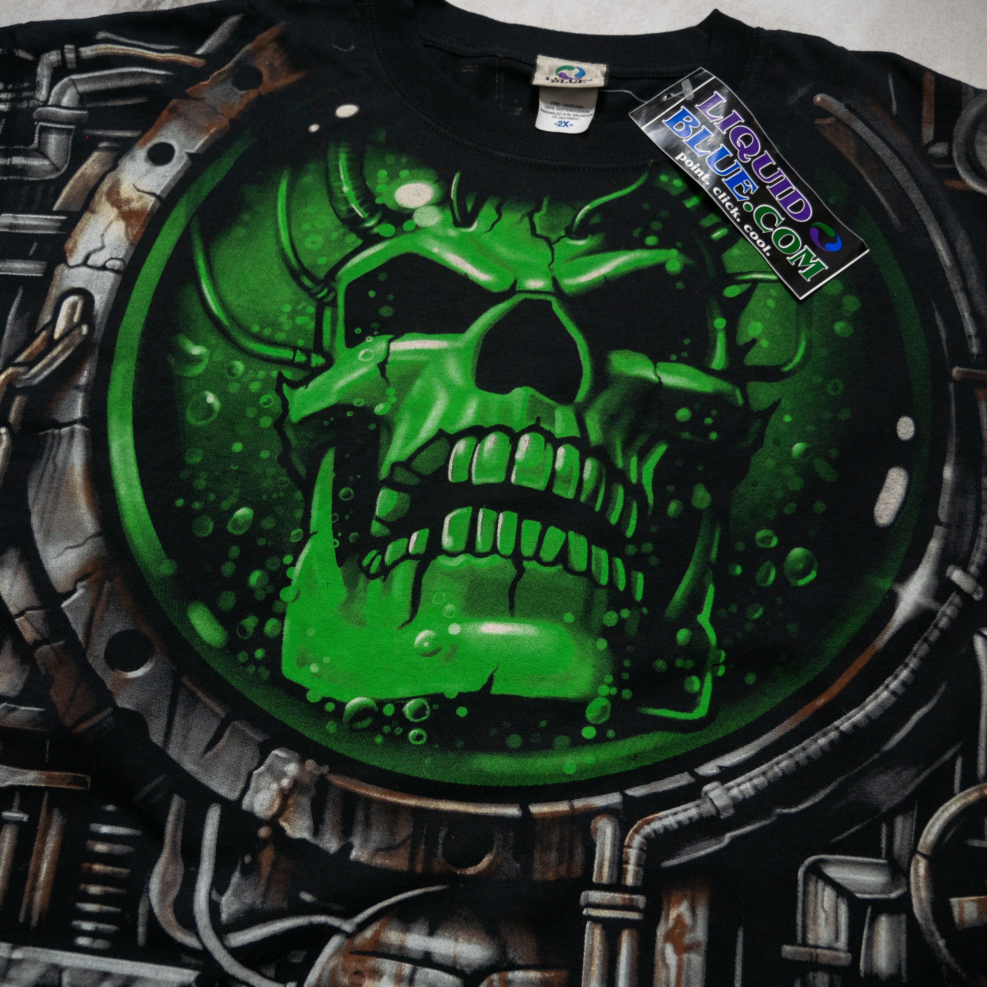 Liquid Blue × Vintage Vintage Liquid Blue Acid Skull Deadstock NWT 3XL T-Shirt Size US XXL / EU 58 / 5 - 6 Thumbnail