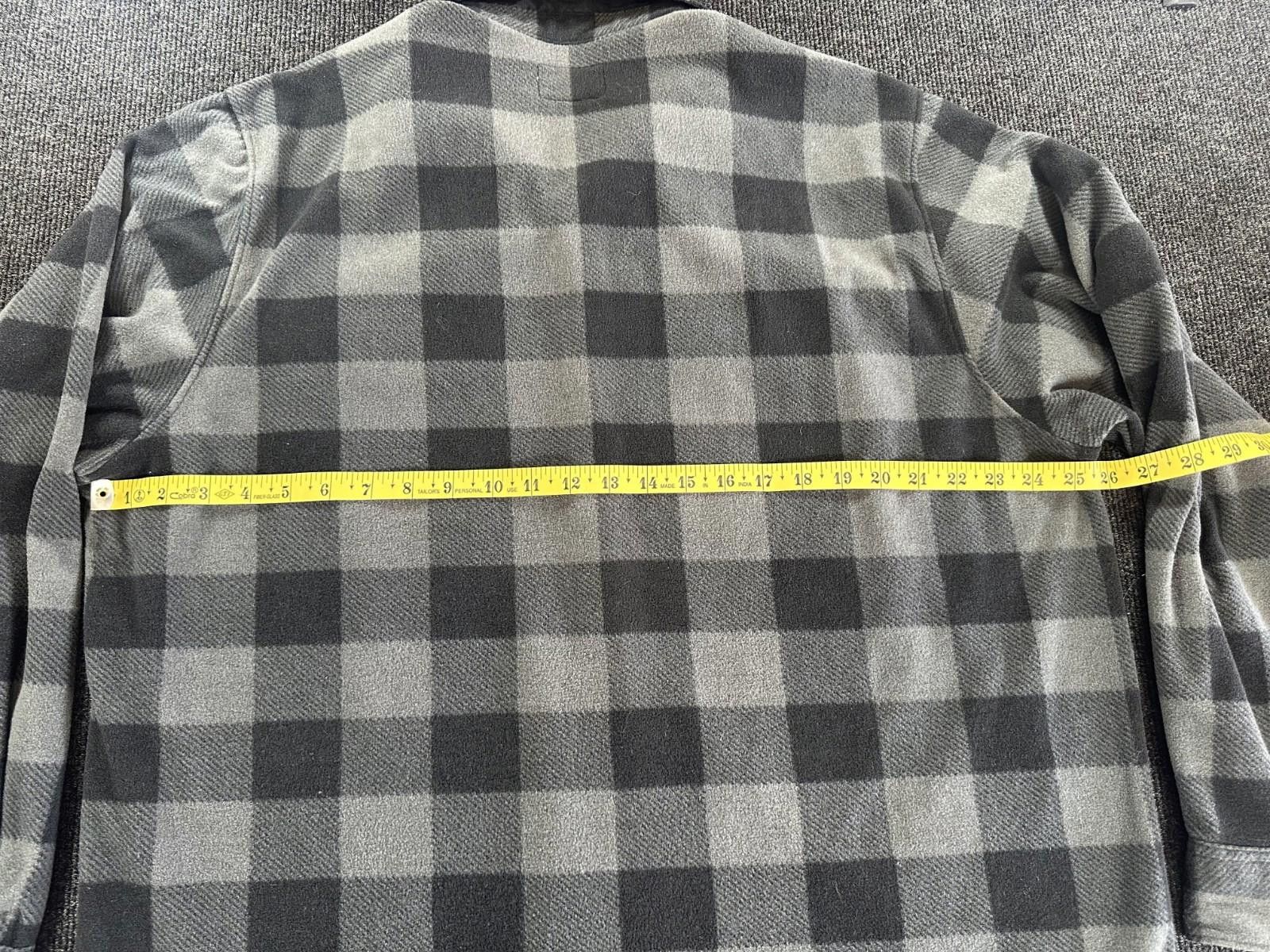 Wrangler Wrangler Authentics XL Gray/Black Button Down Fleece Size US XL / EU 56 / 4 - 10 Thumbnail