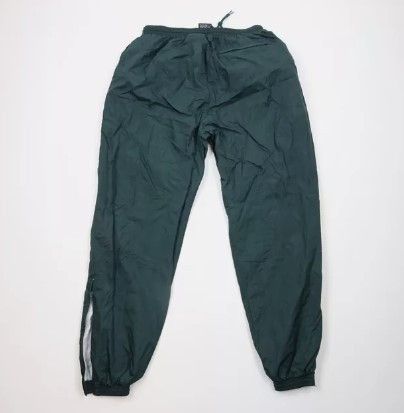 Vintage Vintage 90s Streetwear Blank Lined Nylon Joggers Pants Green Size US 38 / EU 54 - 9 Thumbnail