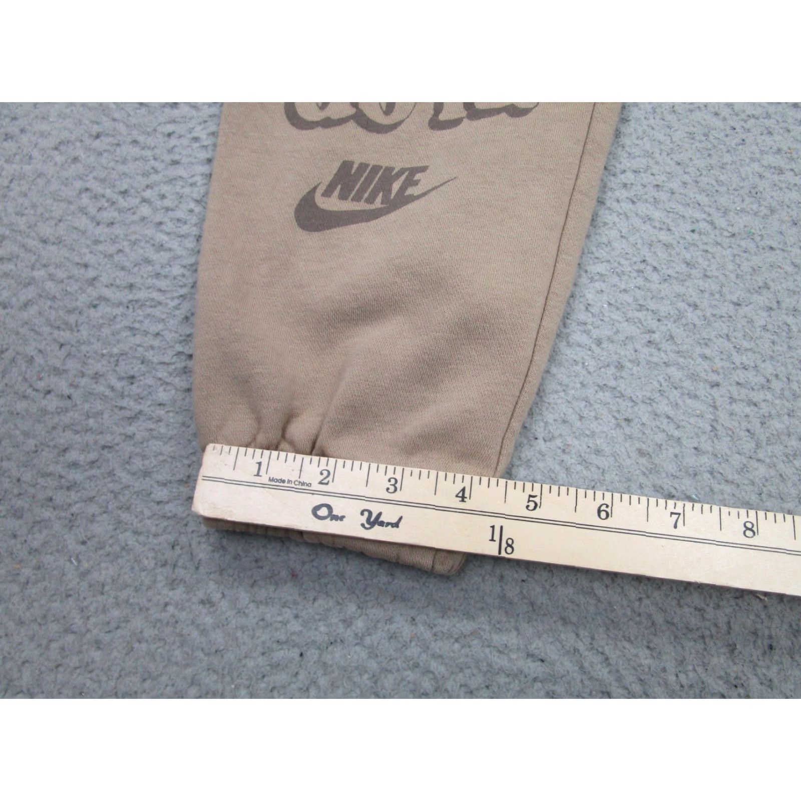 Nike Nike Pants Mens Small Tan Open Air Performance Fleece Sweatpants Joggers Graphic Size US 29 - 3 Thumbnail