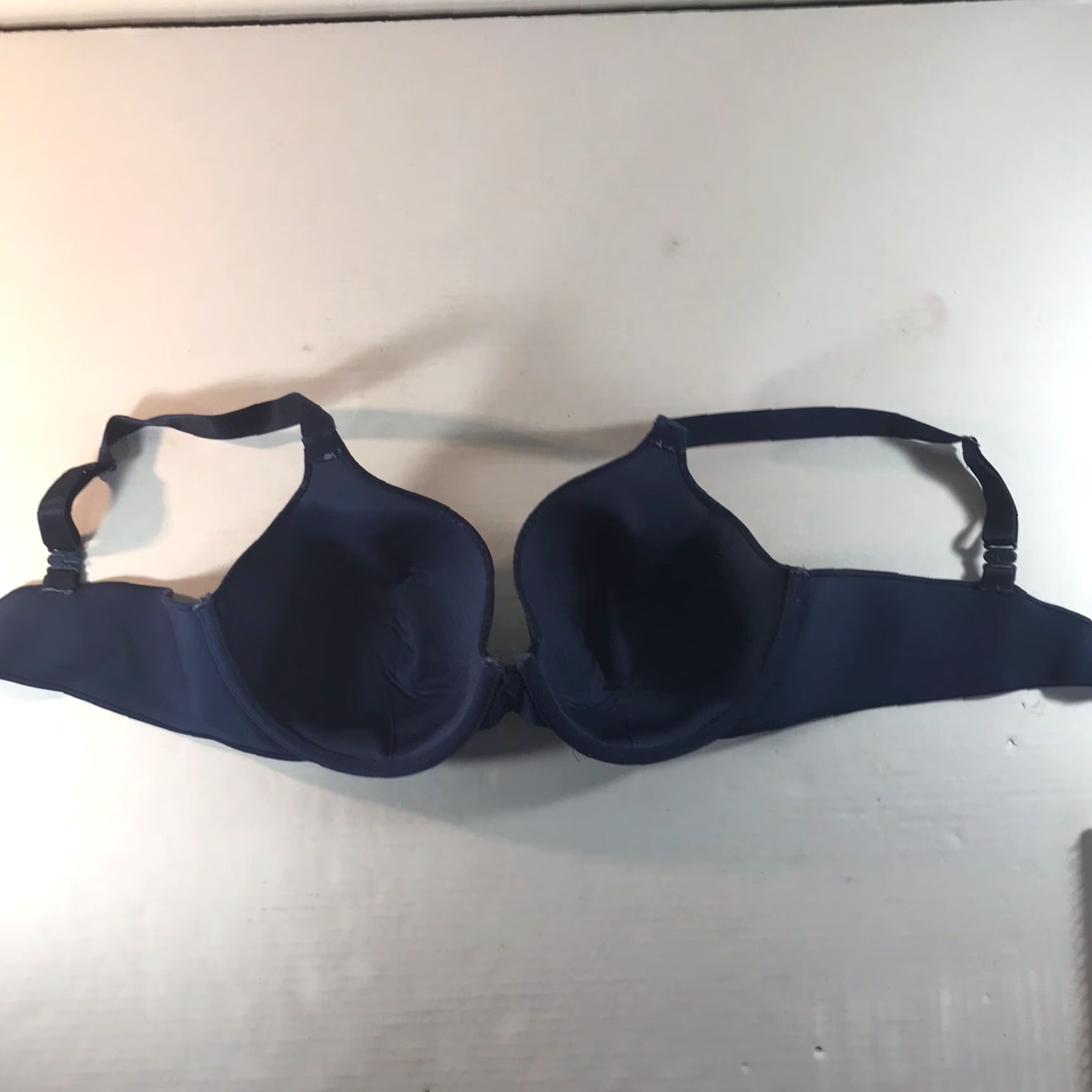 Vintage Vanity Fair Blue Push Up Bra Womens Size 38D Lightly Padded Underwired Lace & Logo Details Size ONE SIZE - 2 Thumbnail