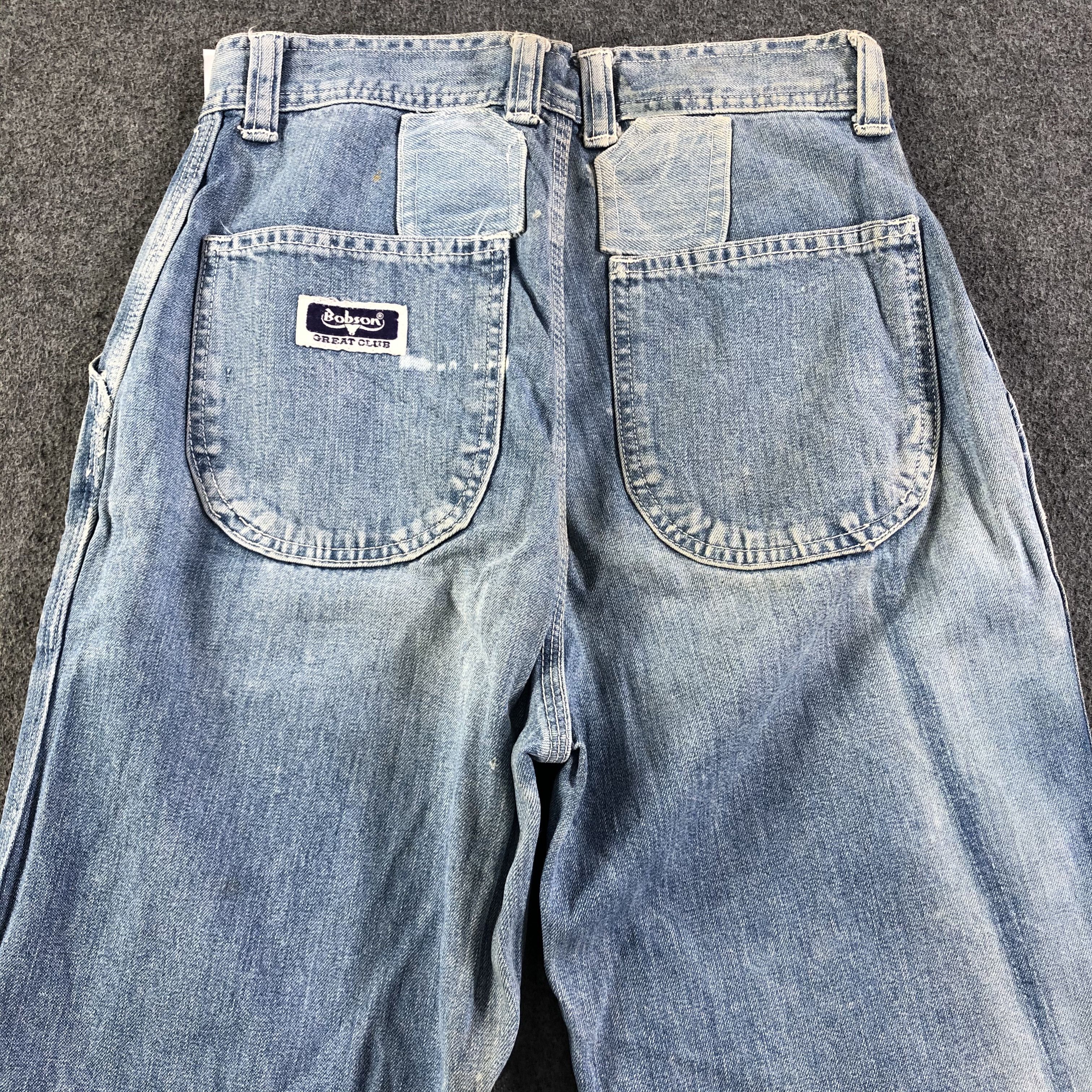 Japanese Brand Vintage Bobson Carpenter Jeans Medium Wash Denim -J2740 Size US 26 / EU 42 - 4 Thumbnail