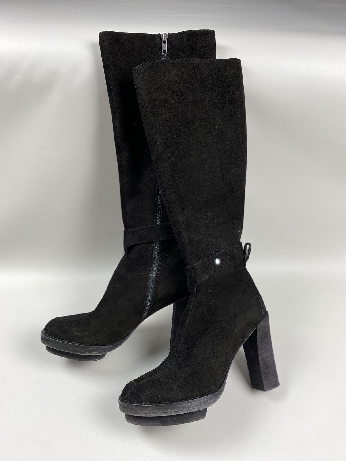 Ann Demeulemeester Ann Demeulemeester heeled over the knee suede boots shoes Size US 9 / IT 39 - 11 Thumbnail