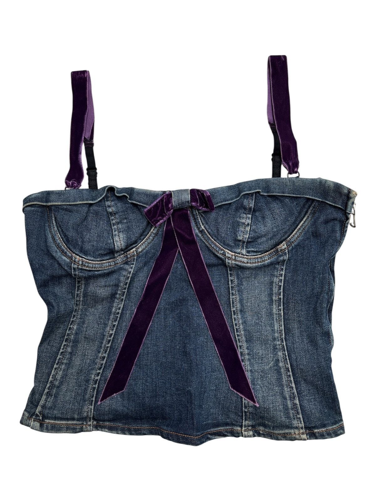 Dolce & Gabbana Y2K Denim Corset Size XS / US 0-2 / IT 36-38 - 1 Thumbnail